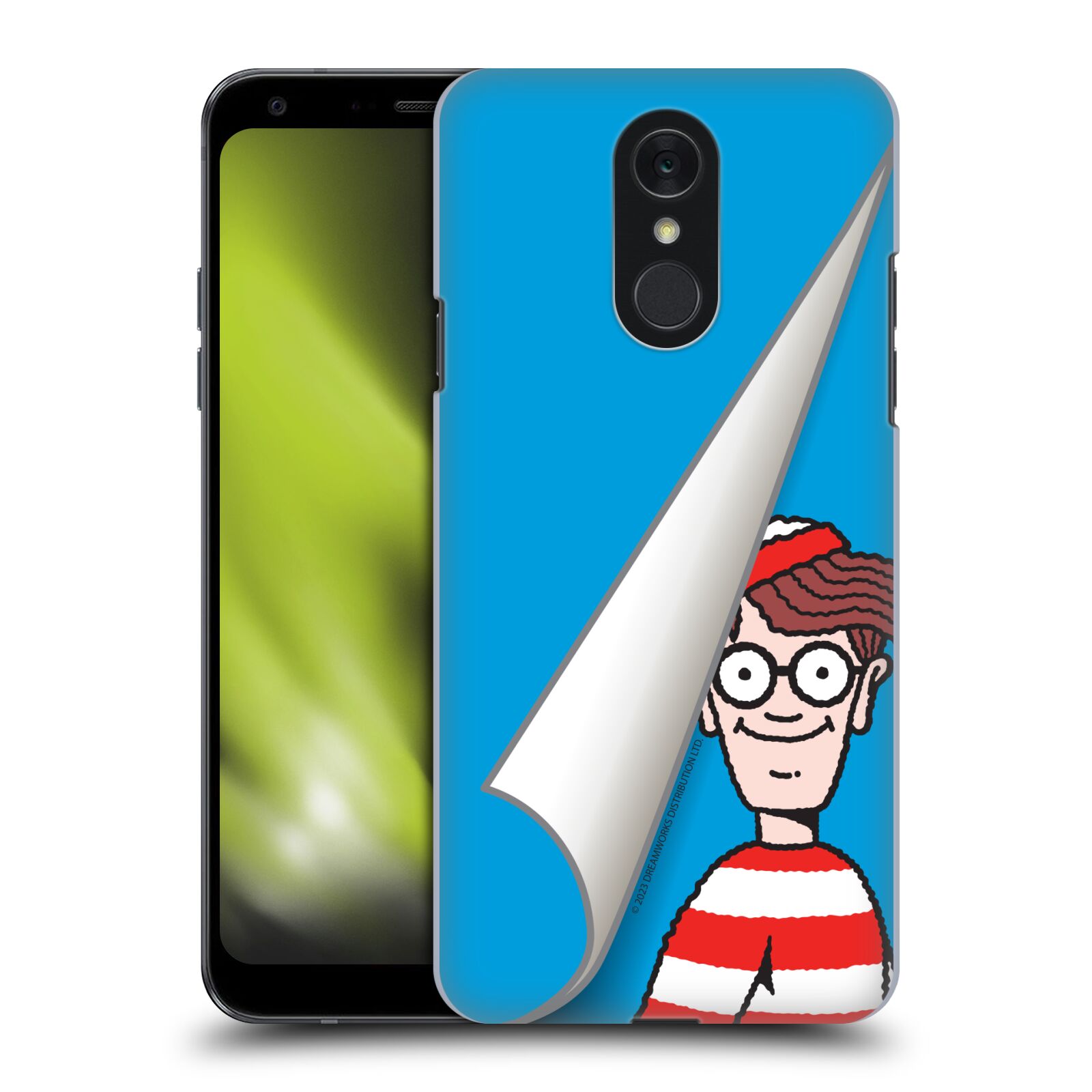 Obal na mobil LG Q7 - HEAD CASE - Kde je Waldo - modré pozadí