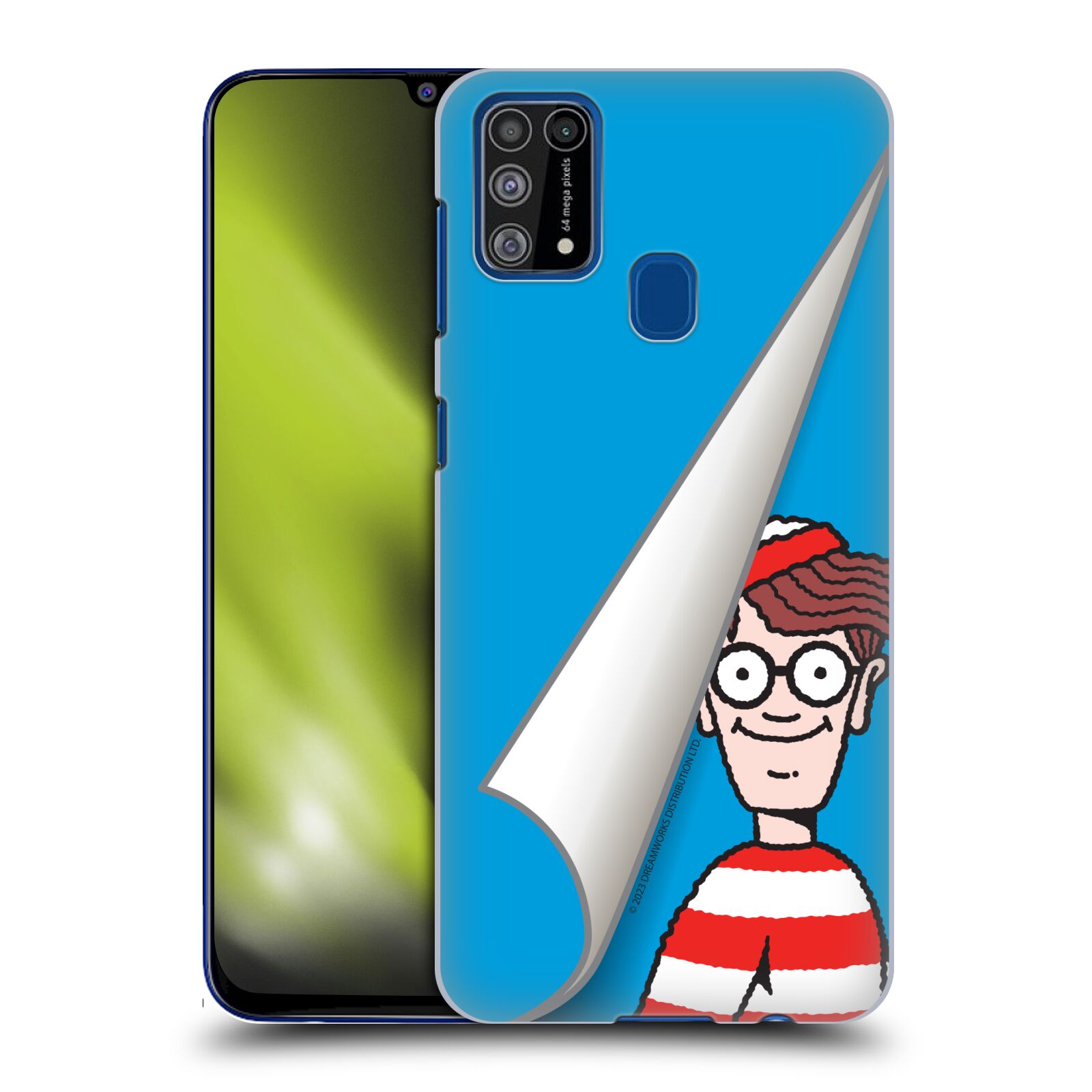 Obal na mobil Samsung Galaxy M31 - HEAD CASE - Kde je Waldo - modré pozadí