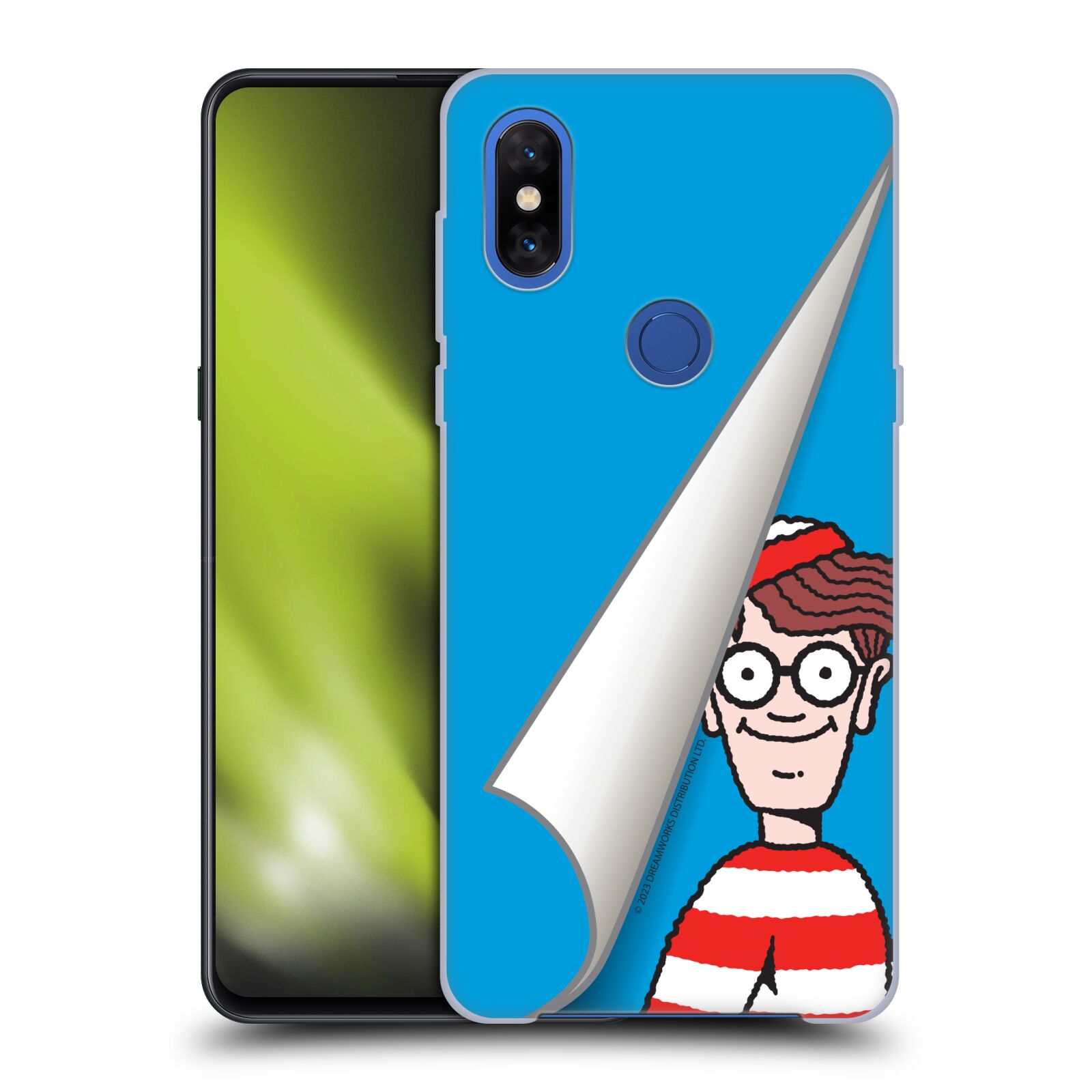 Obal na mobil Xiaomi Mi Mix 3 - HEAD CASE - Kde je Waldo - modré pozadí