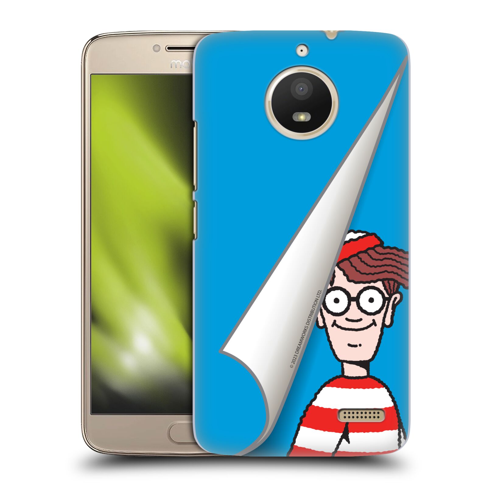 Obal na mobil Lenovo Moto E4 - HEAD CASE - Kde je Waldo - modré pozadí