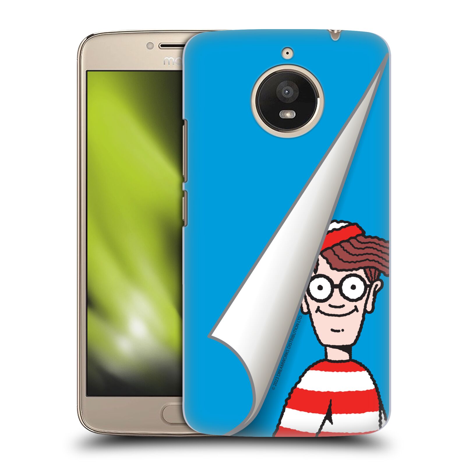 Obal na mobil Lenovo Moto E4 PLUS - HEAD CASE - Kde je Waldo - modré pozadí