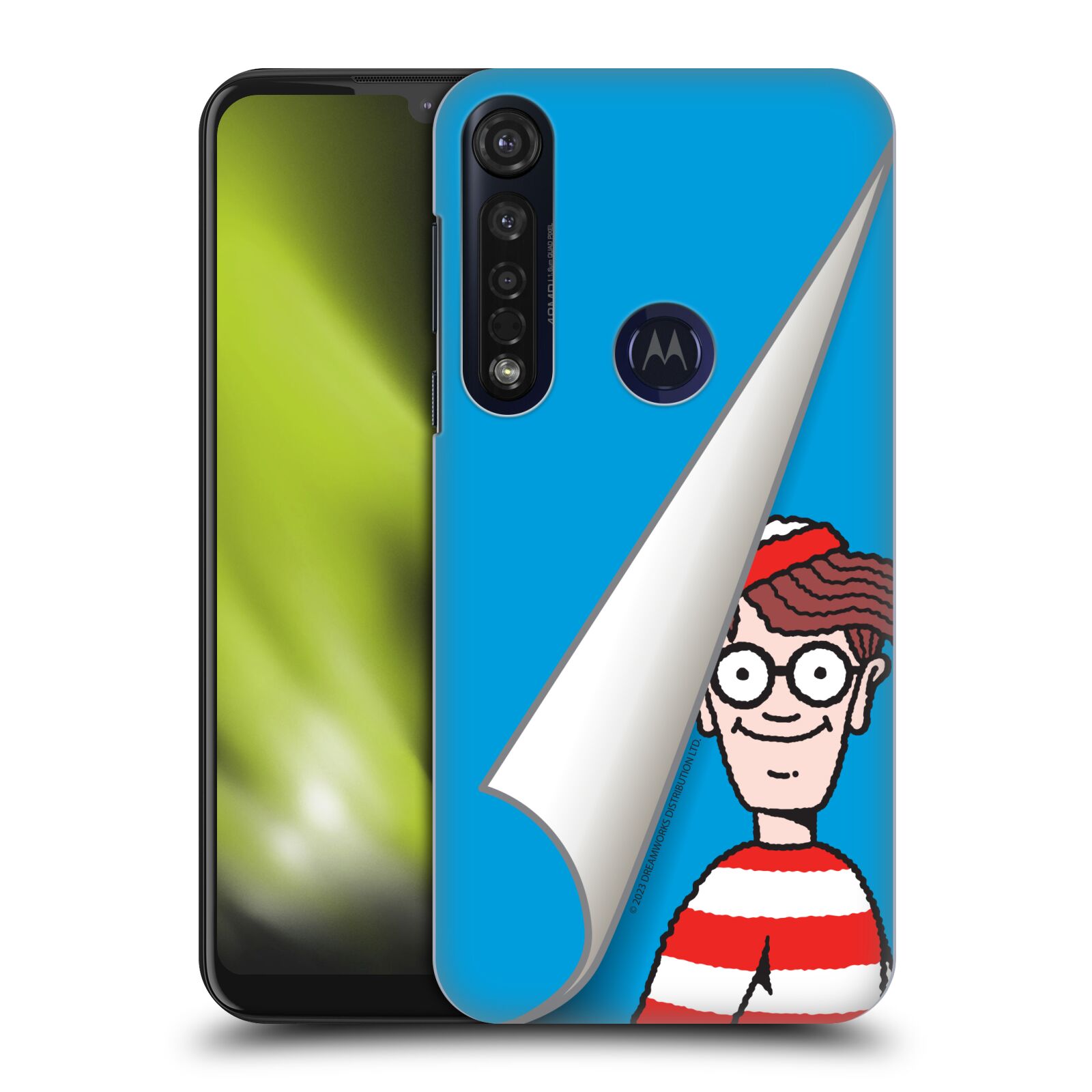 Obal na mobil Motorola Moto G8 PLUS - HEAD CASE - Kde je Waldo - modré pozadí