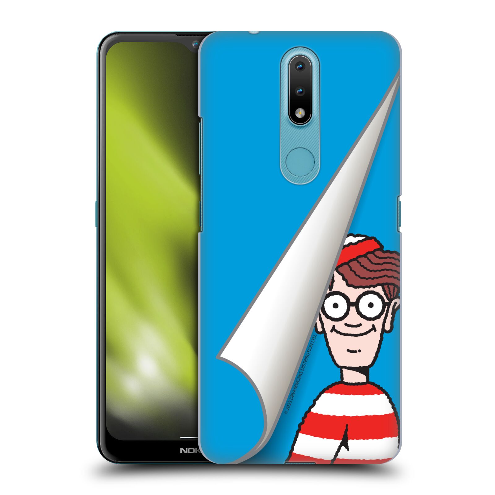 Obal na mobil Nokia 2.4 - HEAD CASE - Kde je Waldo - modré pozadí