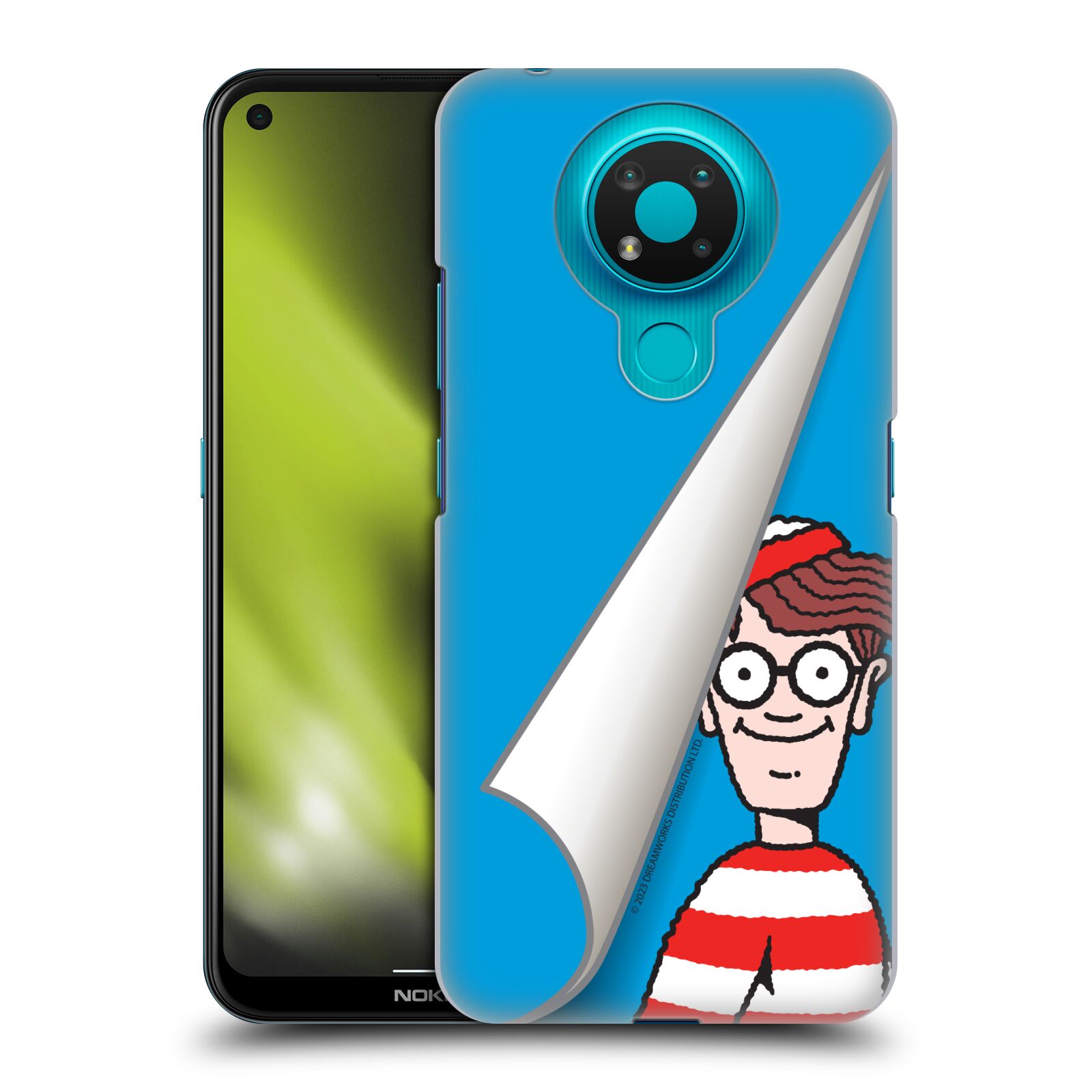 Obal na mobil Nokia 3.4 - HEAD CASE - Kde je Waldo - modré pozadí