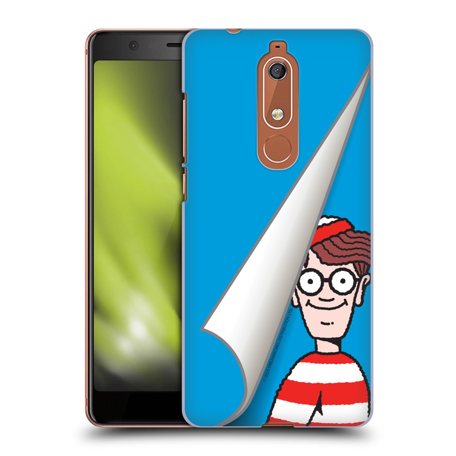Obal na mobil Nokia 5.1 - HEAD CASE - Kde je Waldo - modré pozadí