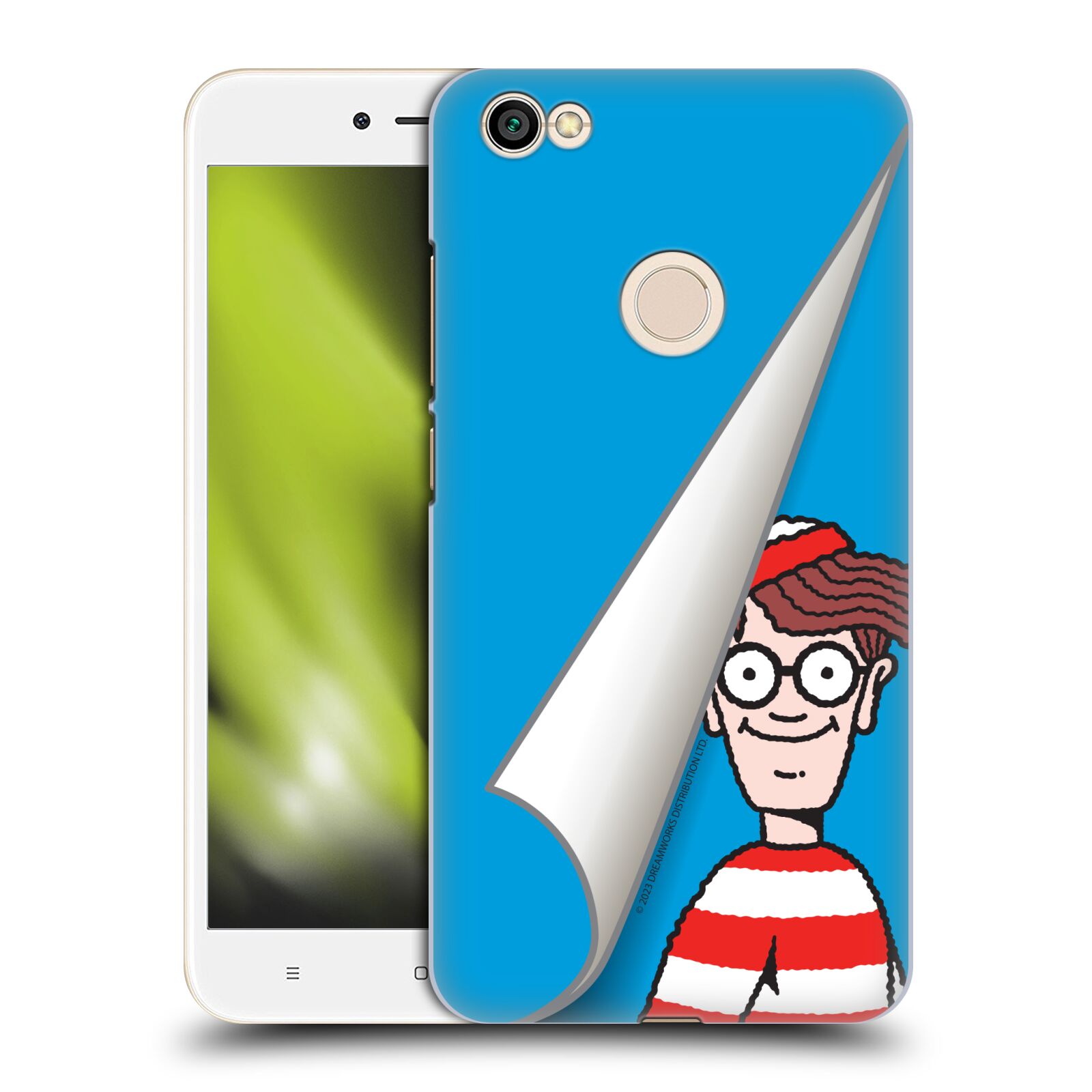 Obal na mobil Xiaomi Redmi Note 5A - HEAD CASE - Kde je Waldo - modré pozadí