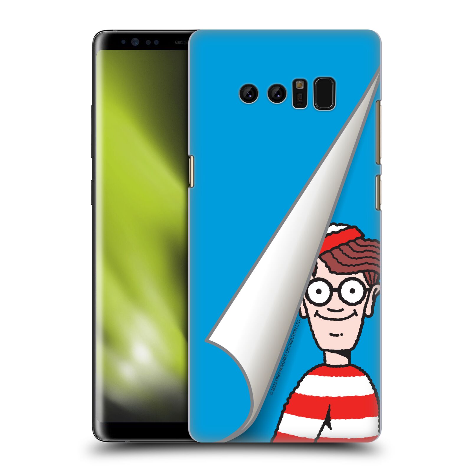 Obal na mobil Samsung Galaxy Note 8 - HEAD CASE - Kde je Waldo - modré pozadí