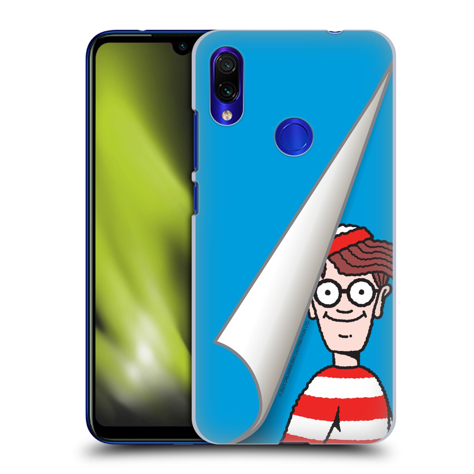 Obal na mobil Xiaomi Redmi Note 7 - HEAD CASE - Kde je Waldo - modré pozadí