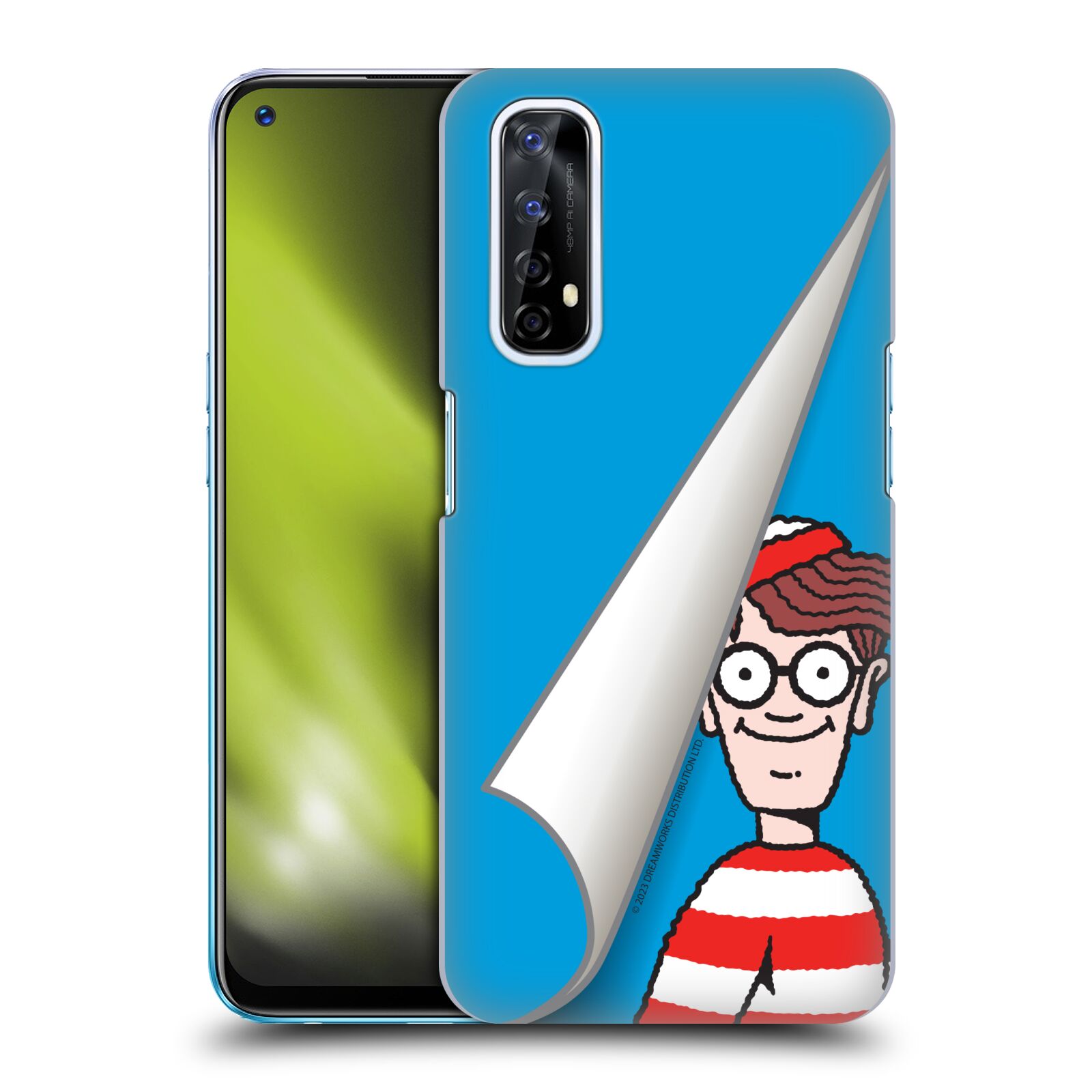 Obal na mobil Realme 7 - HEAD CASE - Kde je Waldo - modré pozadí