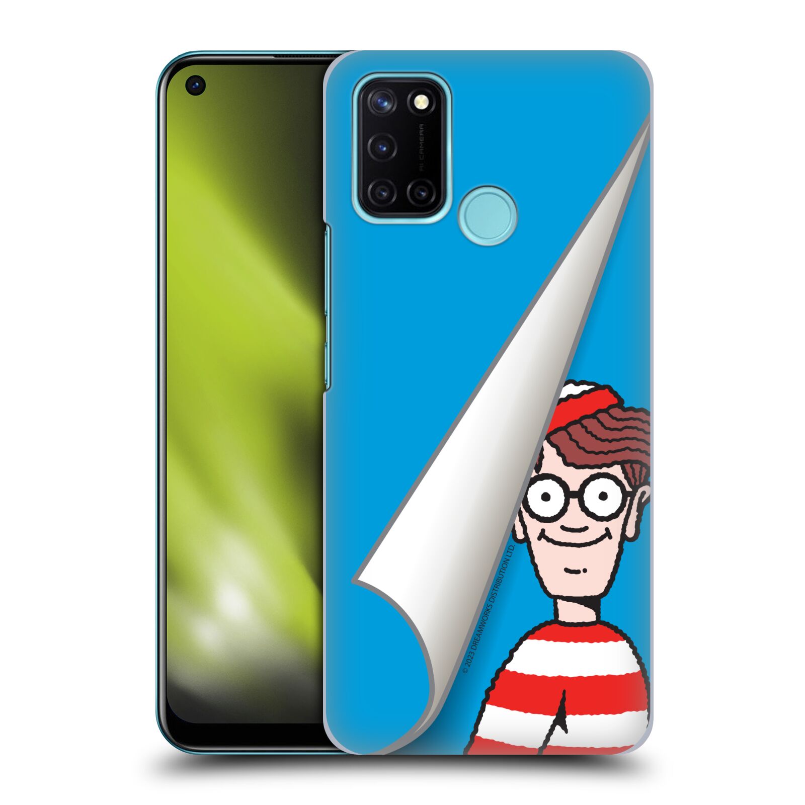 Obal na mobil Realme 7i / Realme C17 - HEAD CASE - Kde je Waldo - modré pozadí