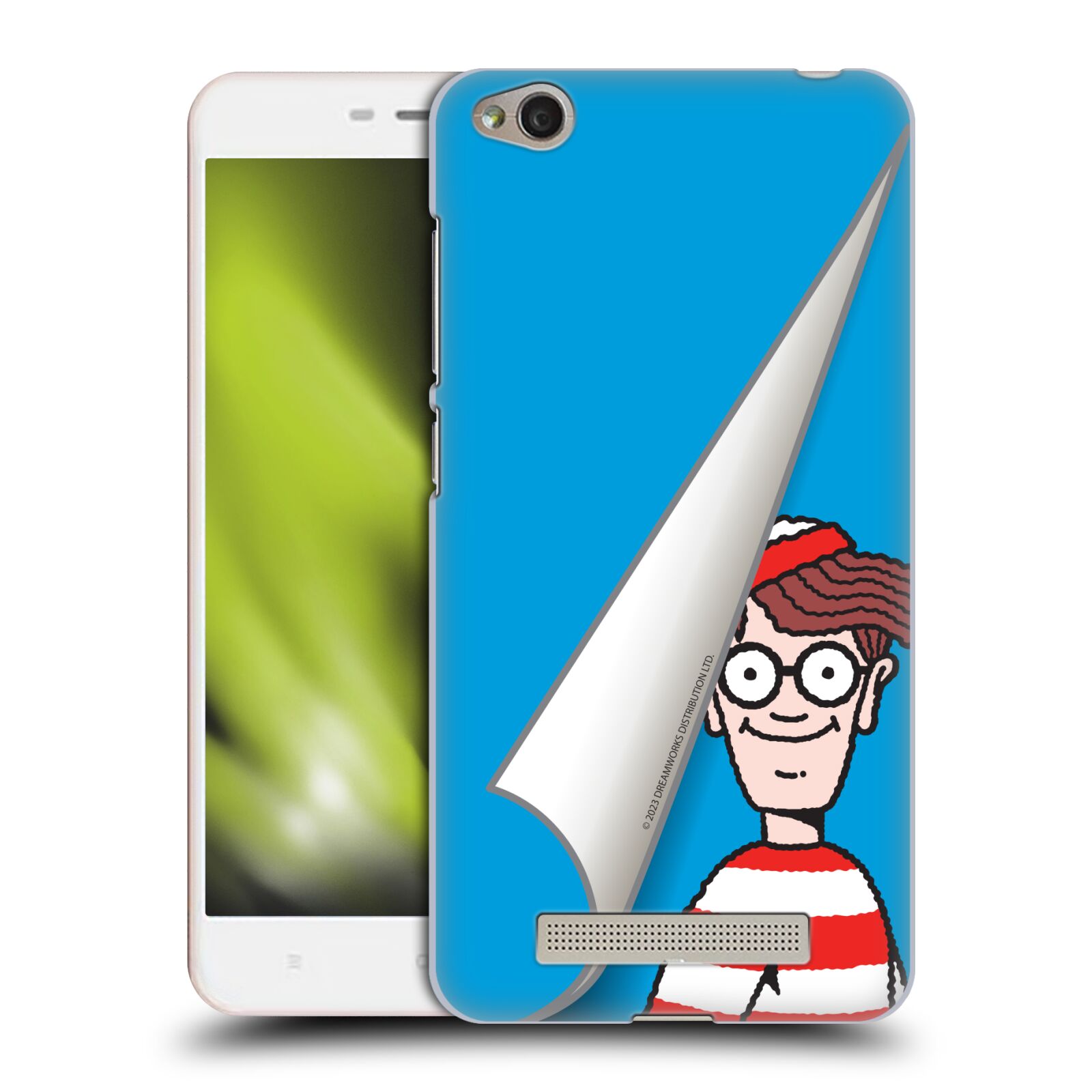 Obal na mobil Xiaomi Redmi 4a - HEAD CASE - Kde je Waldo - modré pozadí