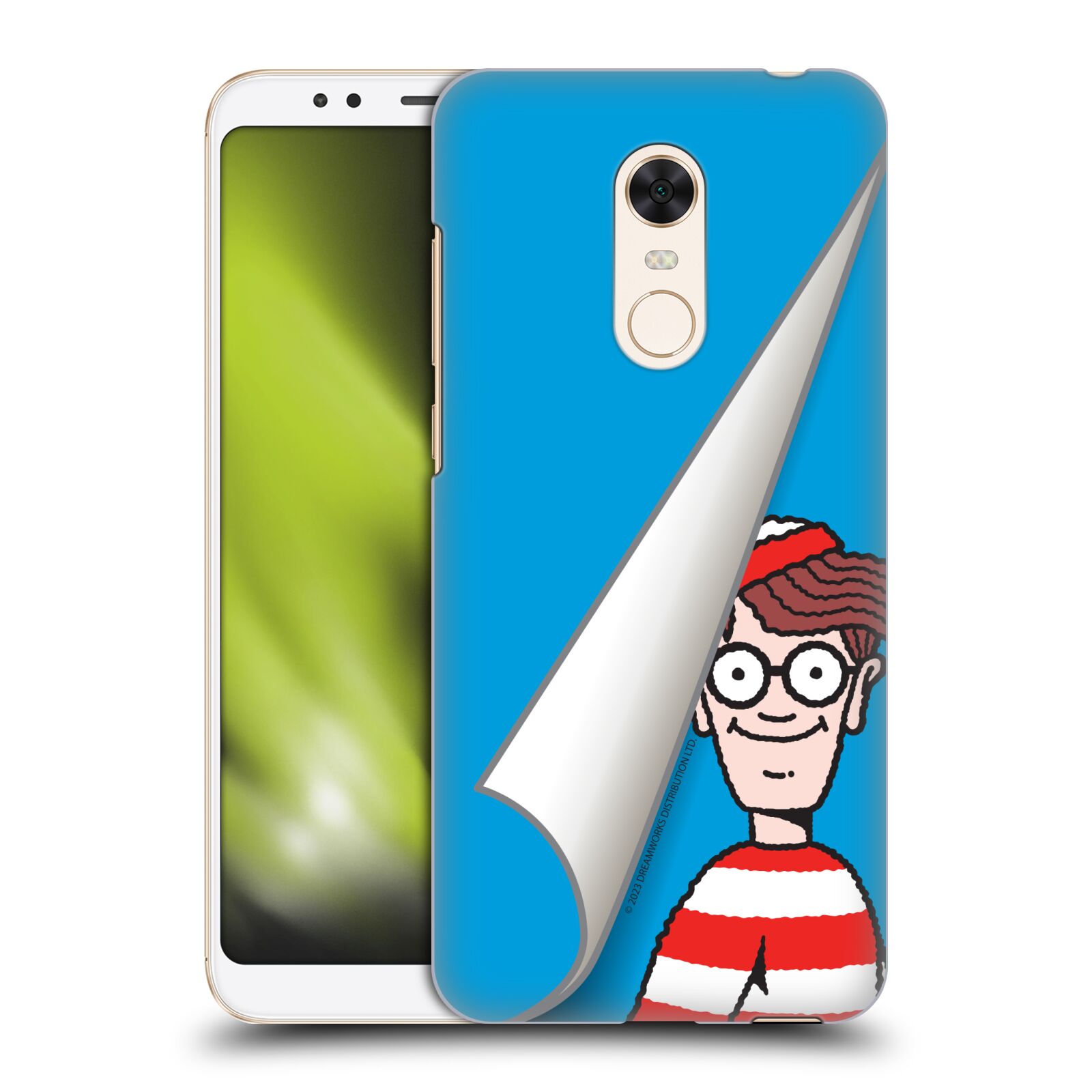 Obal na mobil Xiaomi Redmi 5 PLUS (REDMI 5+) - HEAD CASE - Kde je Waldo - modré pozadí