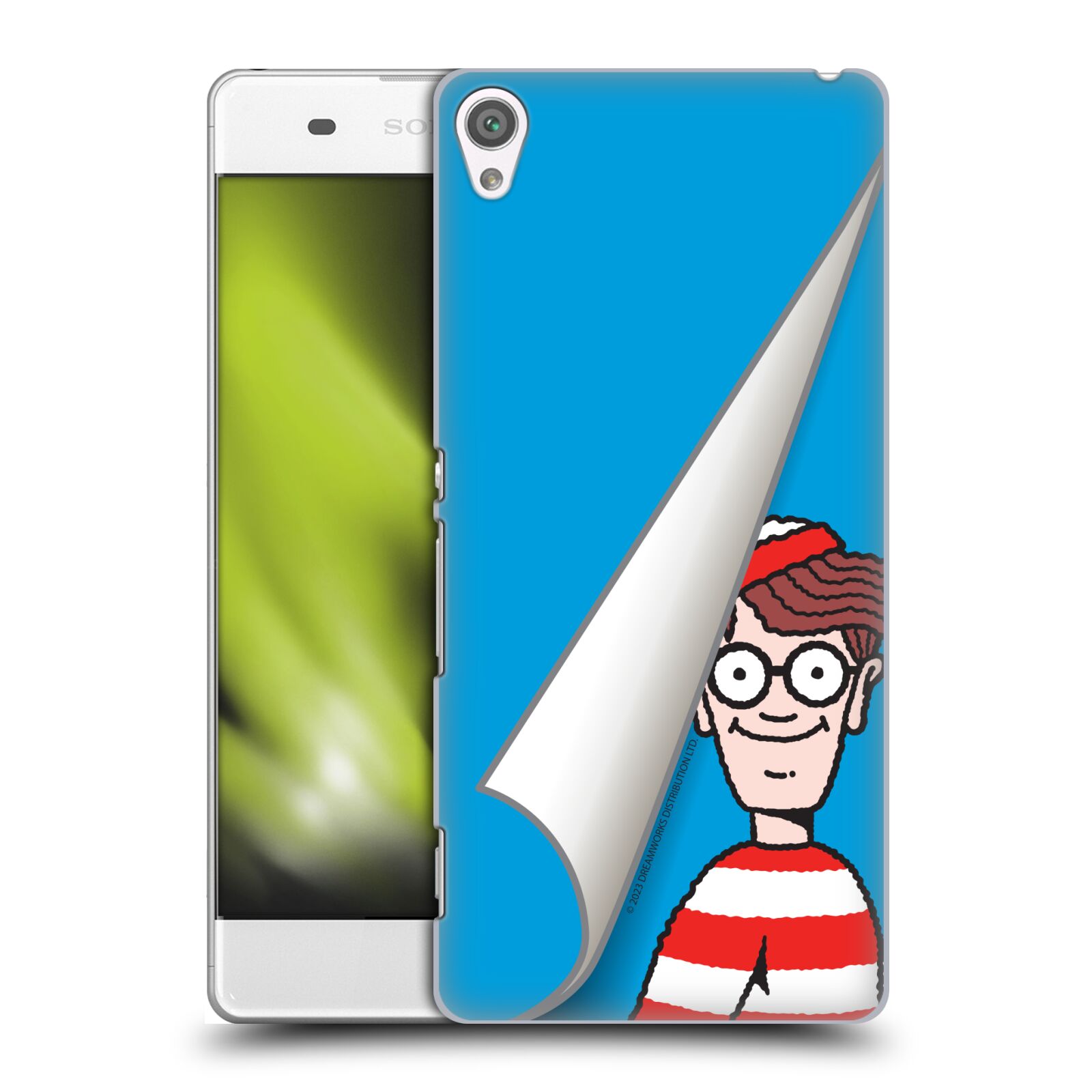 Obal na mobil Sony Xperia XA - HEAD CASE - Kde je Waldo - modré pozadí