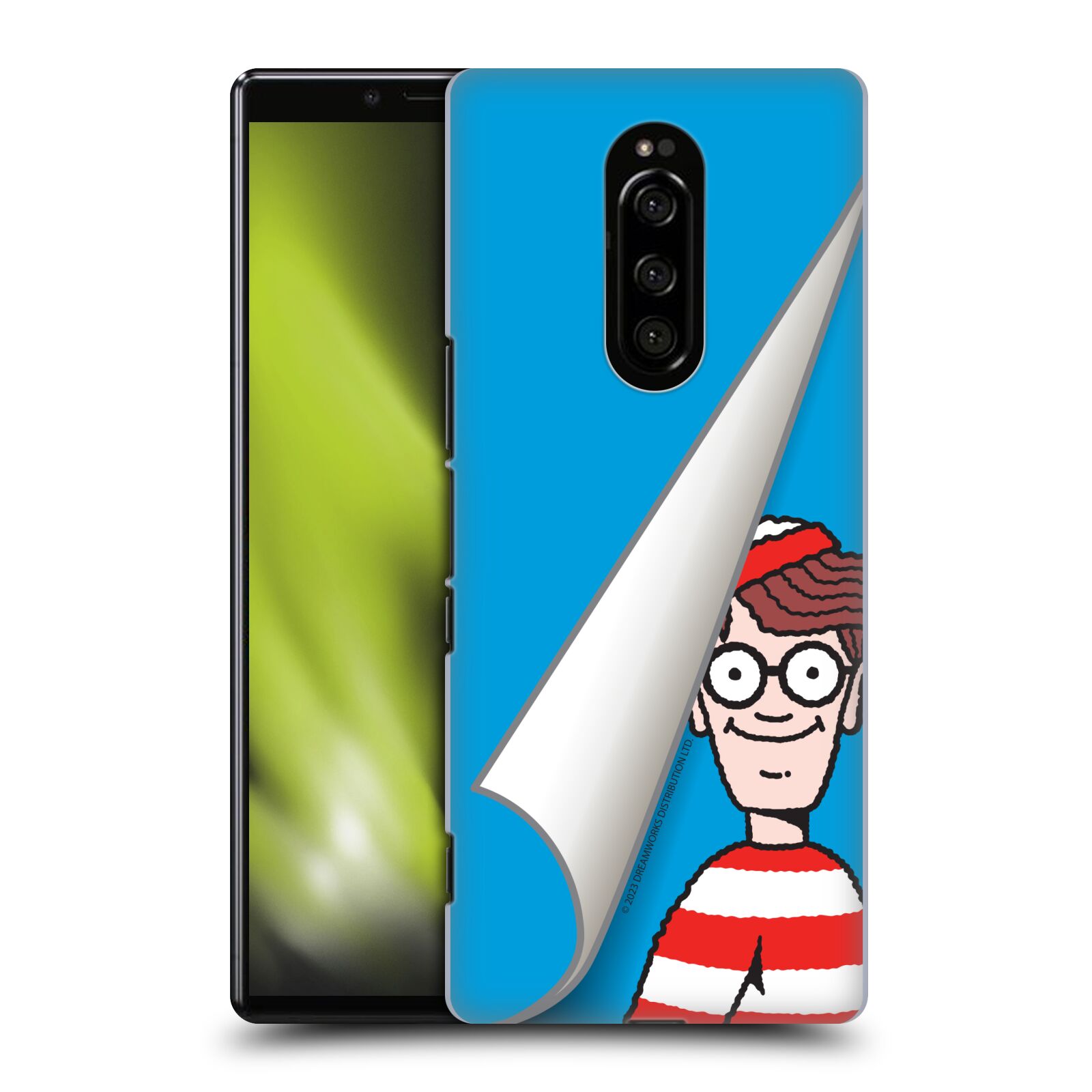 Obal na mobil Sony Xperia 1 - HEAD CASE - Kde je Waldo - modré pozadí