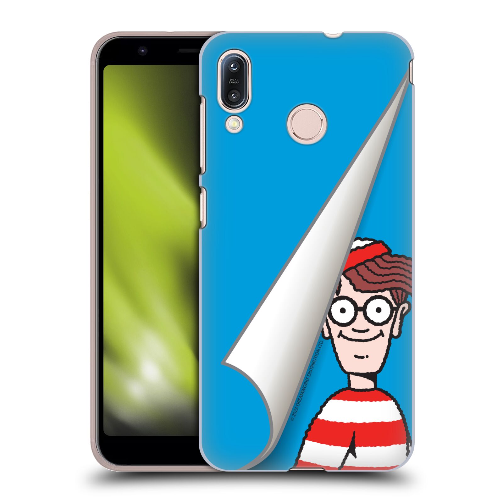 Obal na mobil ASUS ZENFONE MAX M1 (ZB555KL) - HEAD CASE - Kde je Waldo - modré pozadí
