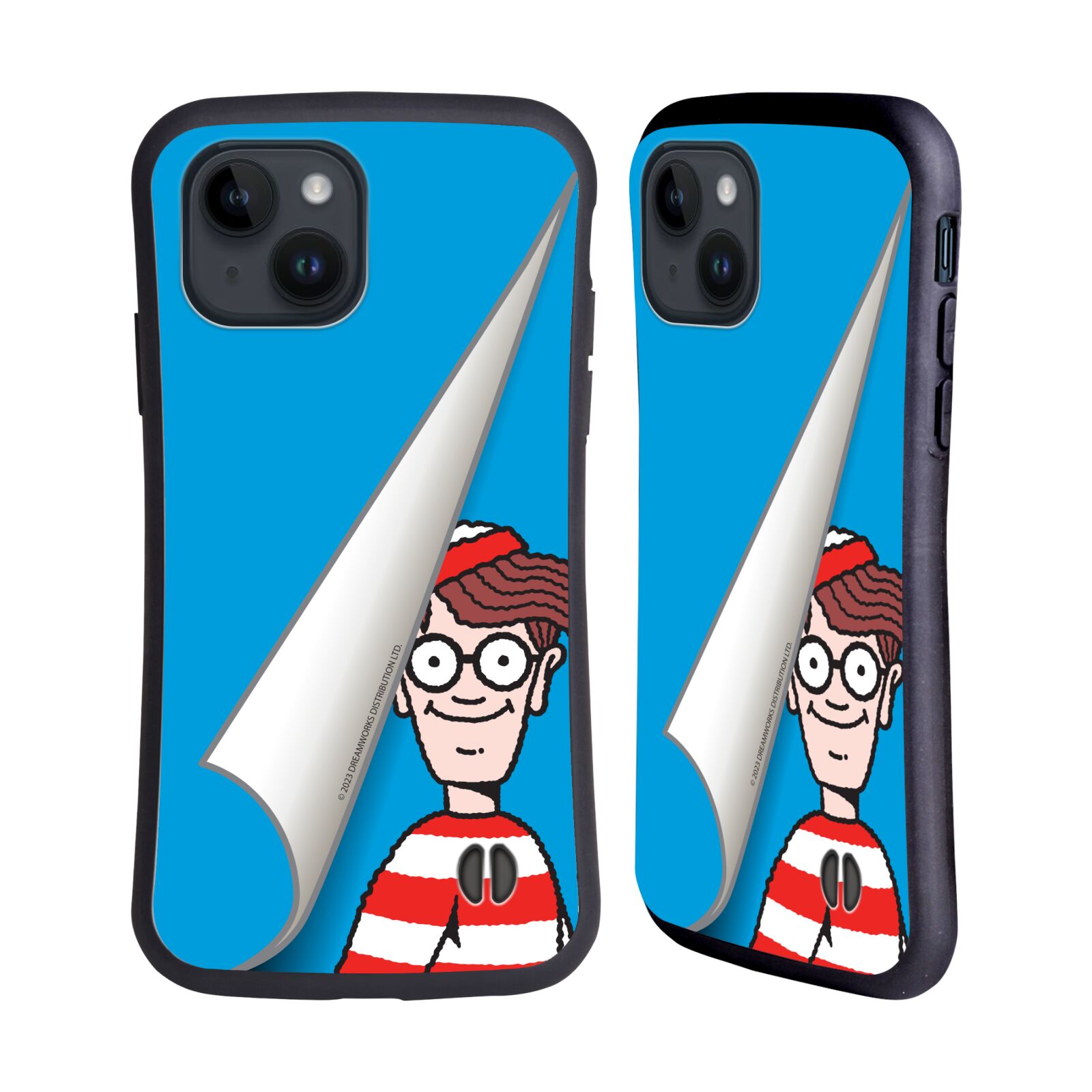 Odolný zadní obal pro mobil Apple iPhone 15 - HEAD CASE - Kde je Waldo - modré pozadí