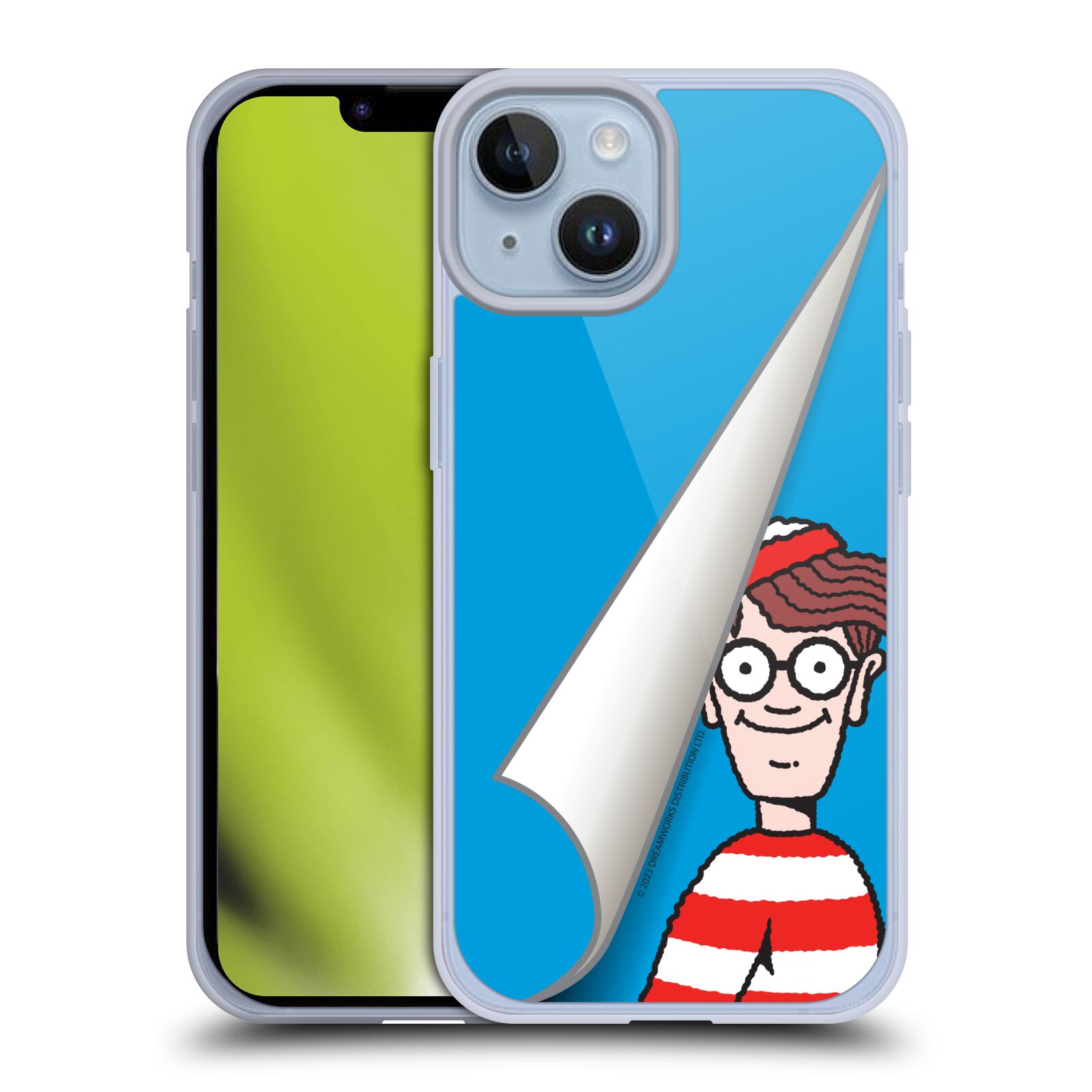 Obal na mobil Apple Iphone 14 - HEAD CASE - Kde je Waldo - modré pozadí