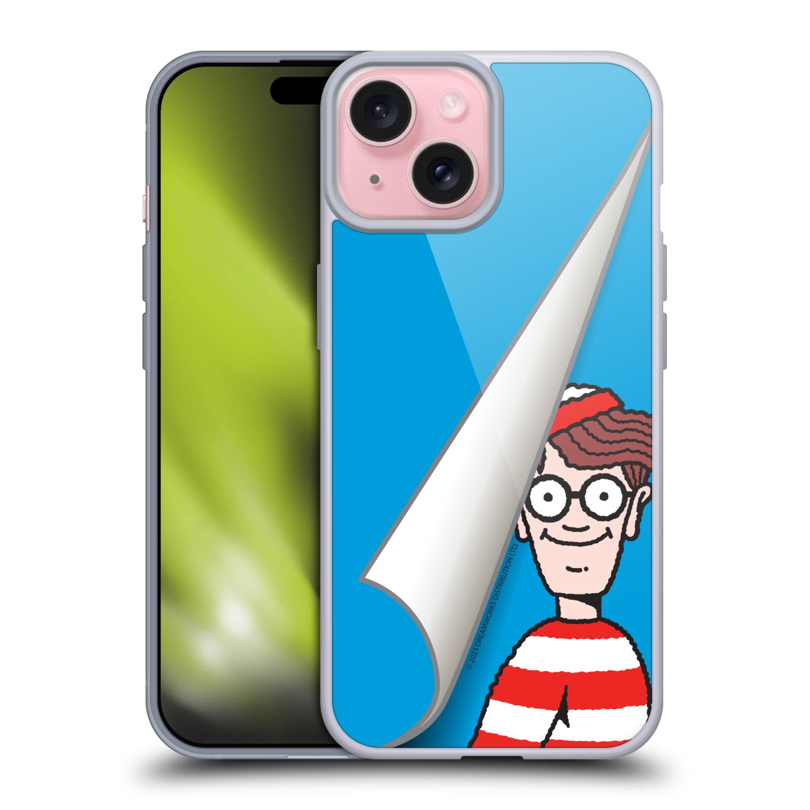 Obal na mobil Apple Iphone 15 - HEAD CASE - Kde je Waldo - modré pozadí