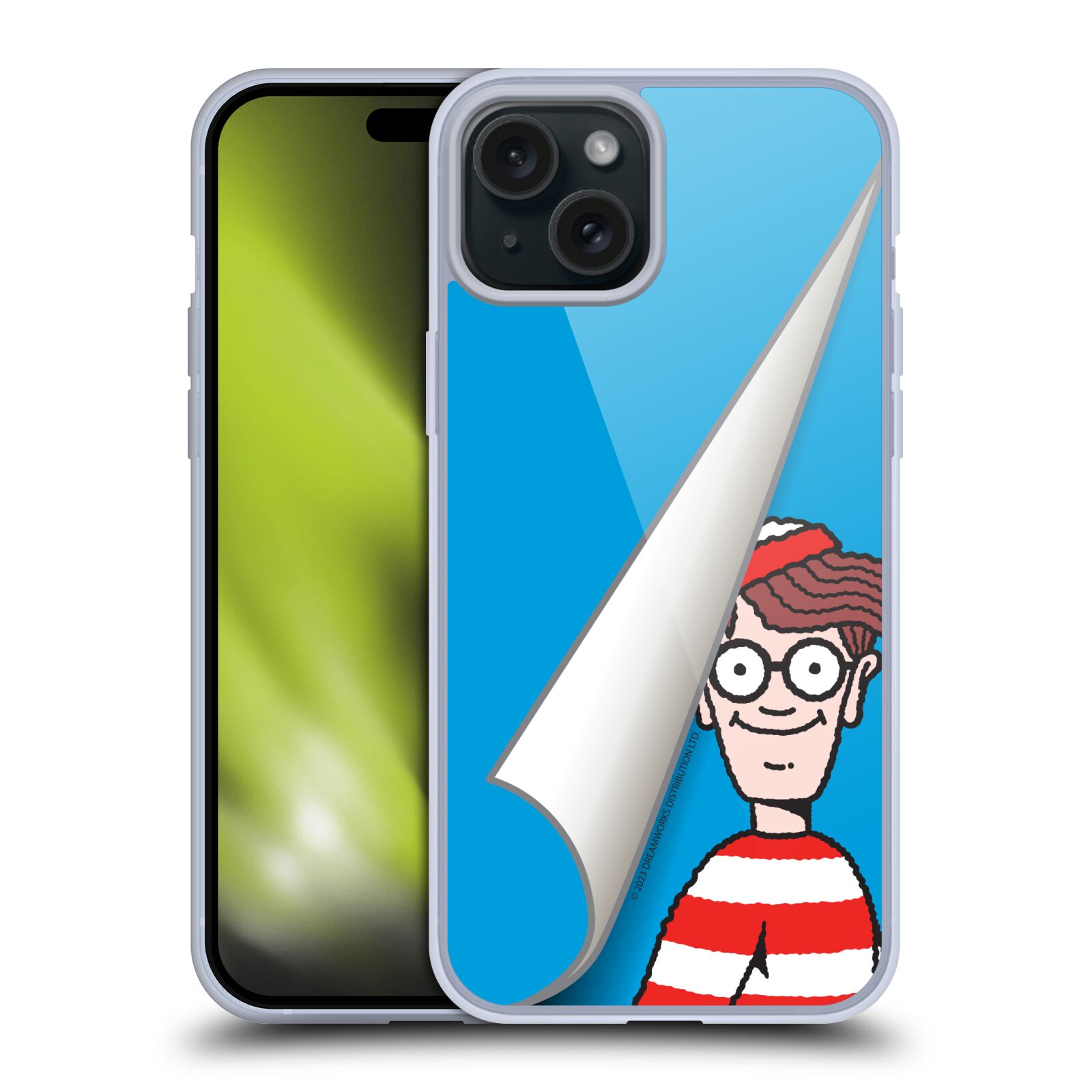 Obal na mobil Apple Iphone 15 PLUS - HEAD CASE - Kde je Waldo - modré pozadí