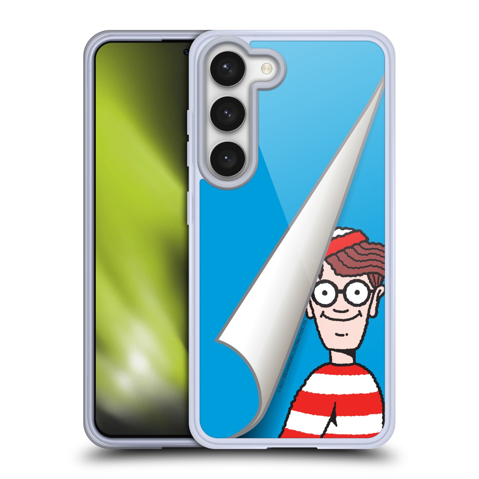 Obal na mobil Samsung Galaxy S23 5G - HEAD CASE - Kde je Waldo - modré pozadí