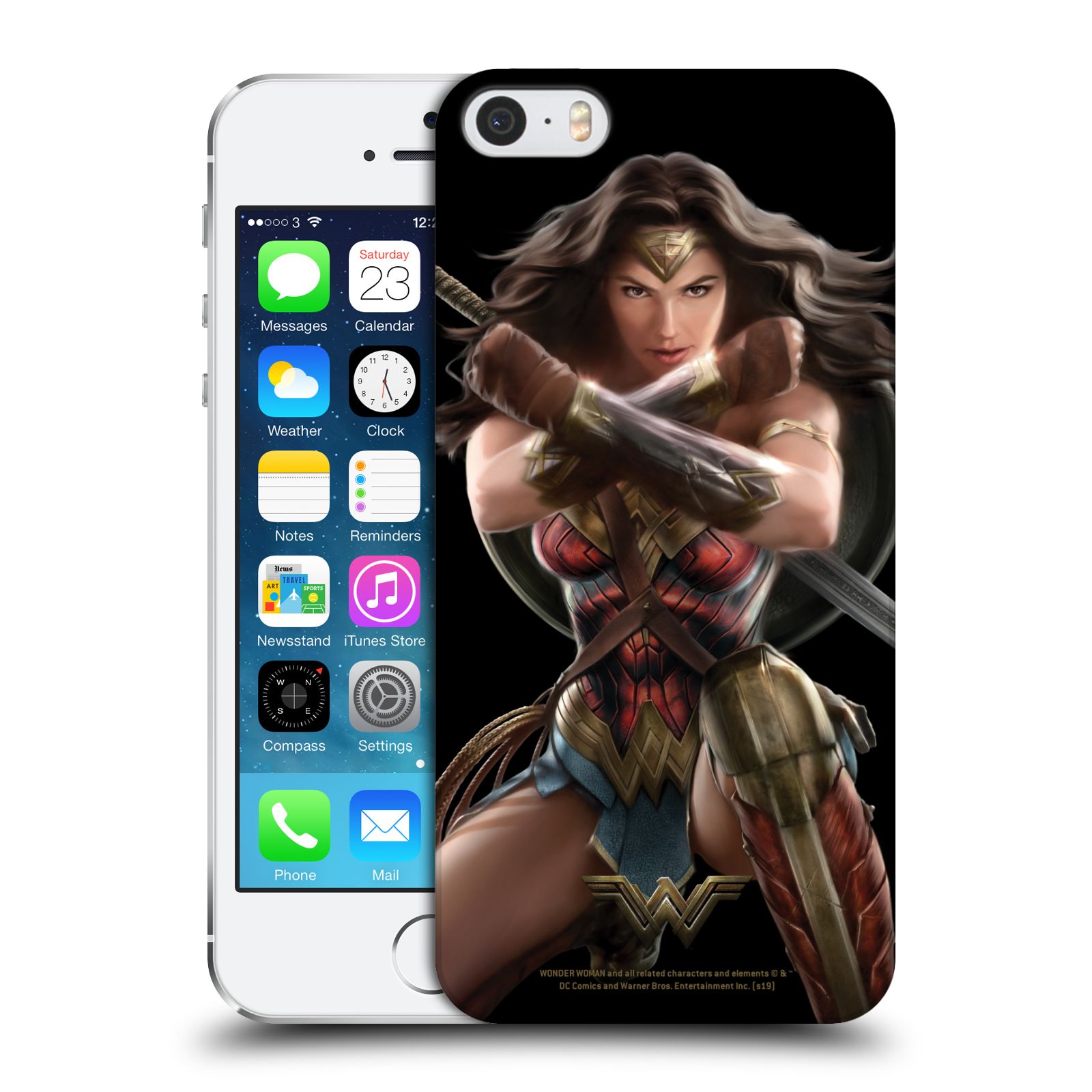 Zadní obal pro mobil Apple Iphone 5/5S/SE 2015 - HEAD CASE - Film - Wonder Woman - Bojový postoj