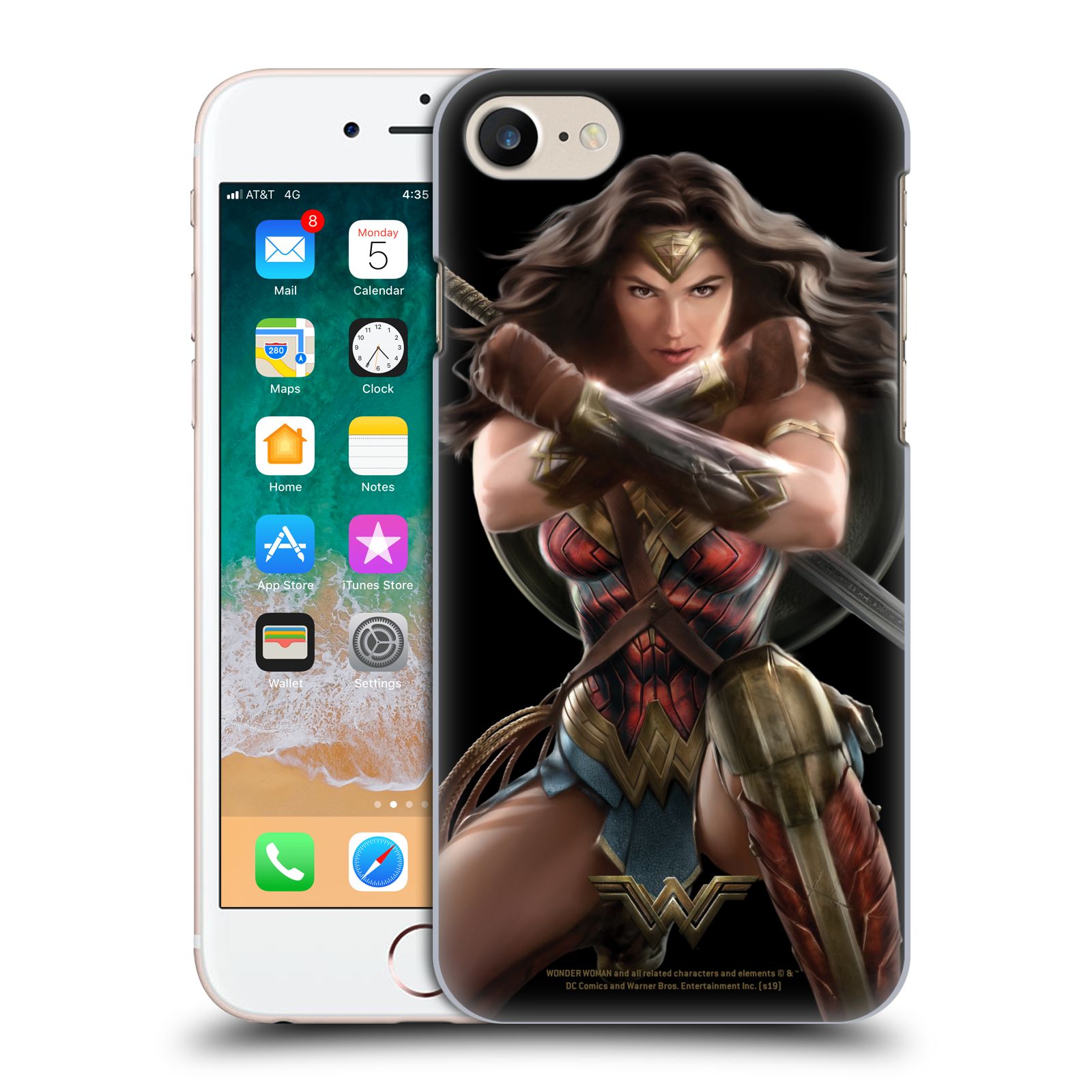 Zadní obal pro mobil Apple Iphone 7/8/SE2020 - HEAD CASE - Film - Wonder Woman - Bojový postoj