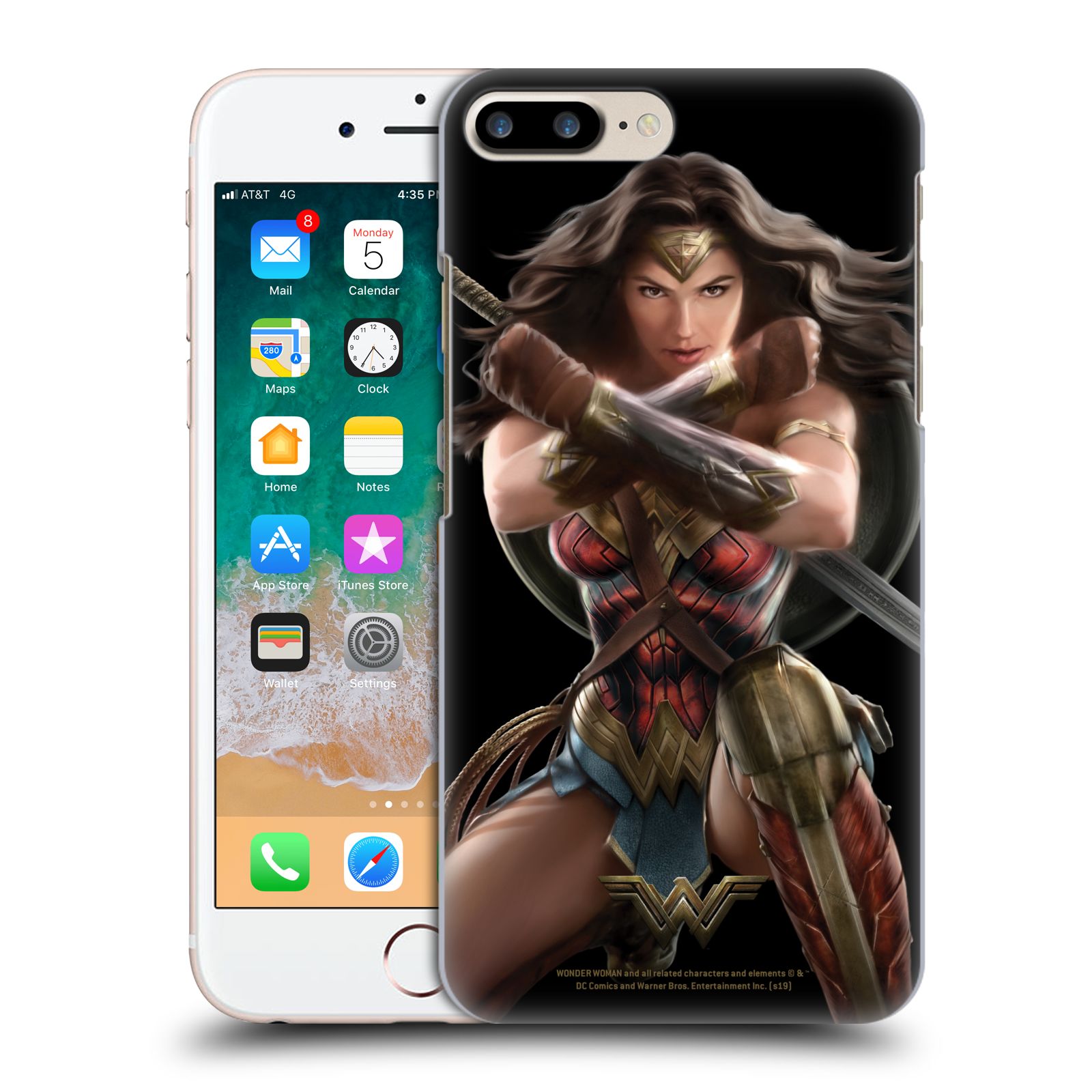 Zadní obal pro mobil Apple Iphone 7+ /  8+ - HEAD CASE - Film - Wonder Woman - Bojový postoj