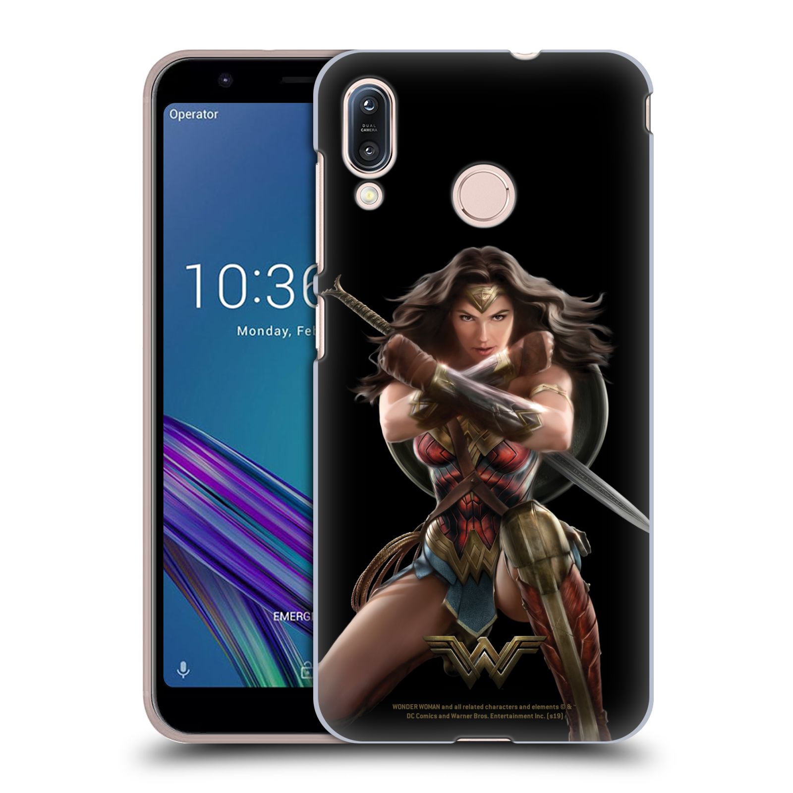 Zadní obal pro mobil Asus Zenfone Max (M1) ZB555KL - HEAD CASE - Film - Wonder Woman - Bojový postoj