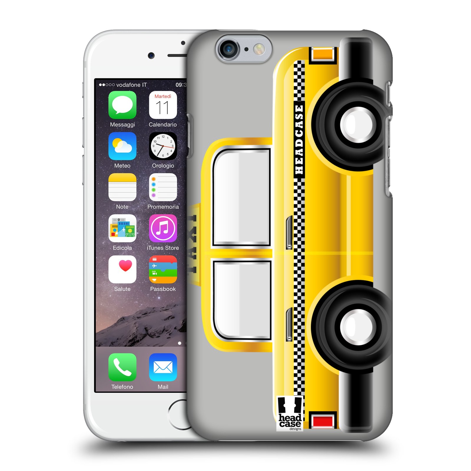 Plastové pouzdro pro mobil Apple Iphone 6/6S vzor auto TAXI žlutá barva