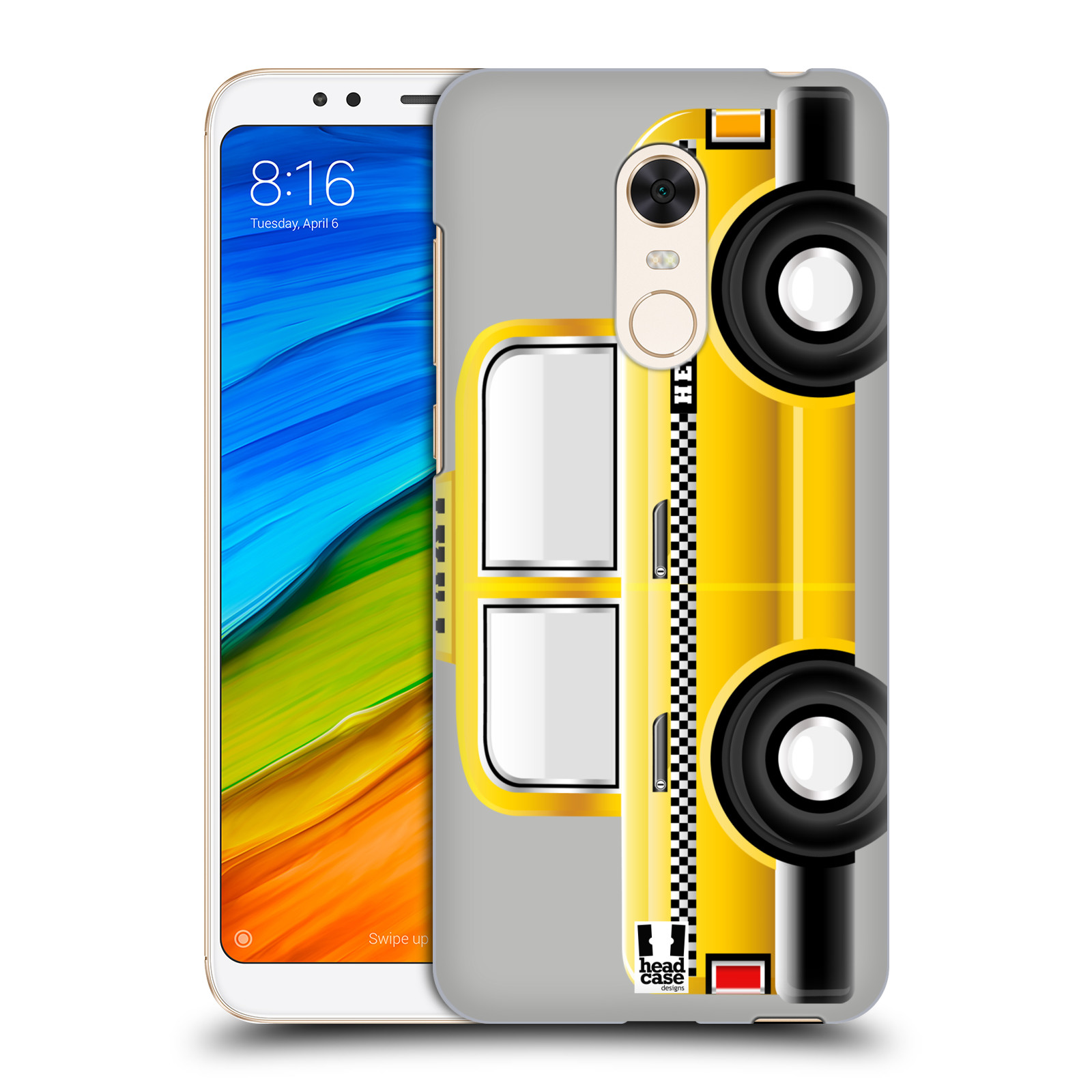 HEAD CASE plastový obal na mobil Xiaomi Redmi 5 PLUS vzor auto TAXI žlutá barva