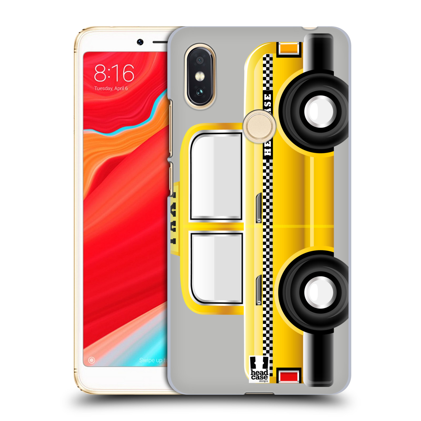 HEAD CASE plastový obal na mobil Xiaomi Redmi S2 vzor auto TAXI žlutá barva
