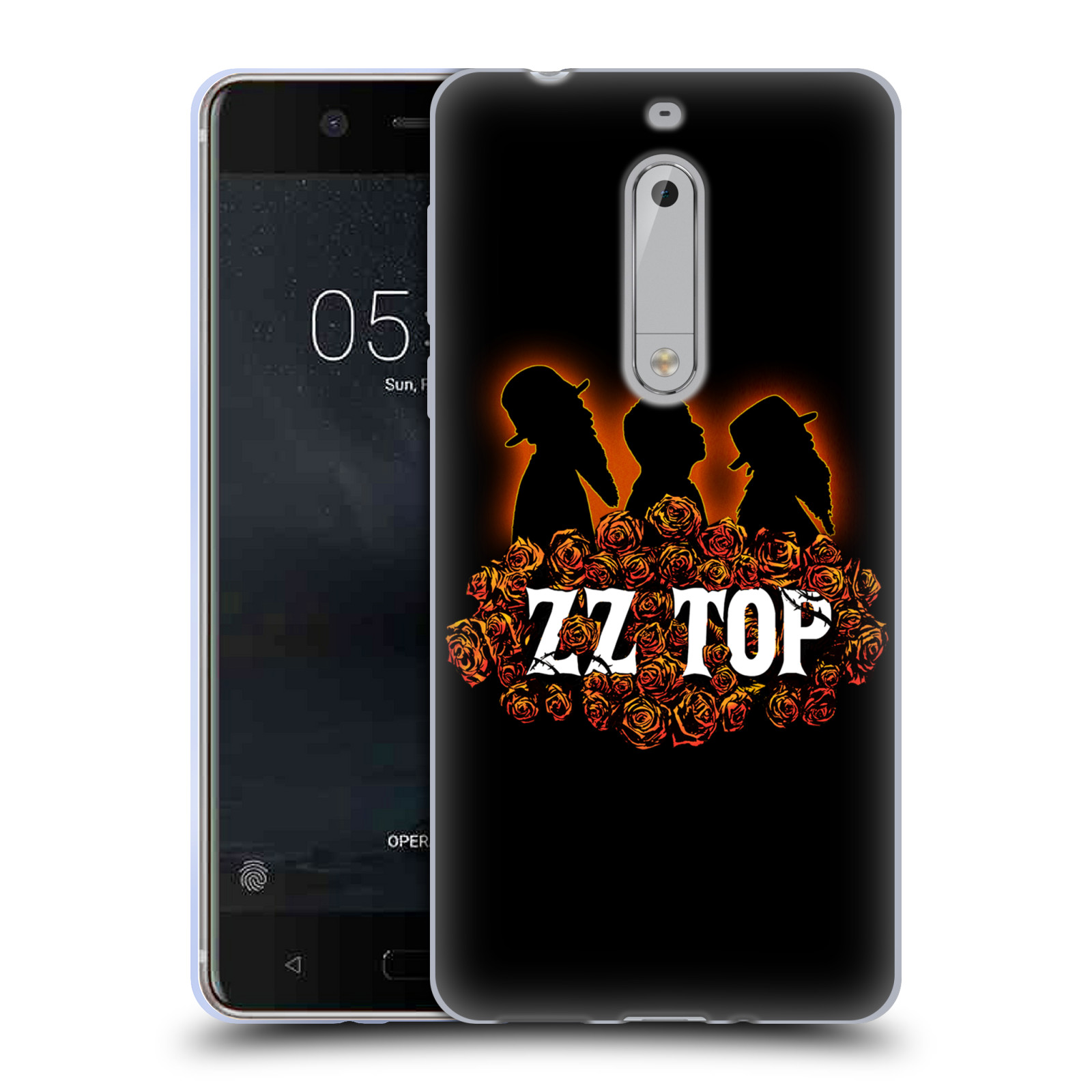 HEAD CASE silikonový obal na mobil Nokia 5 ZZ Top originální obal silueta