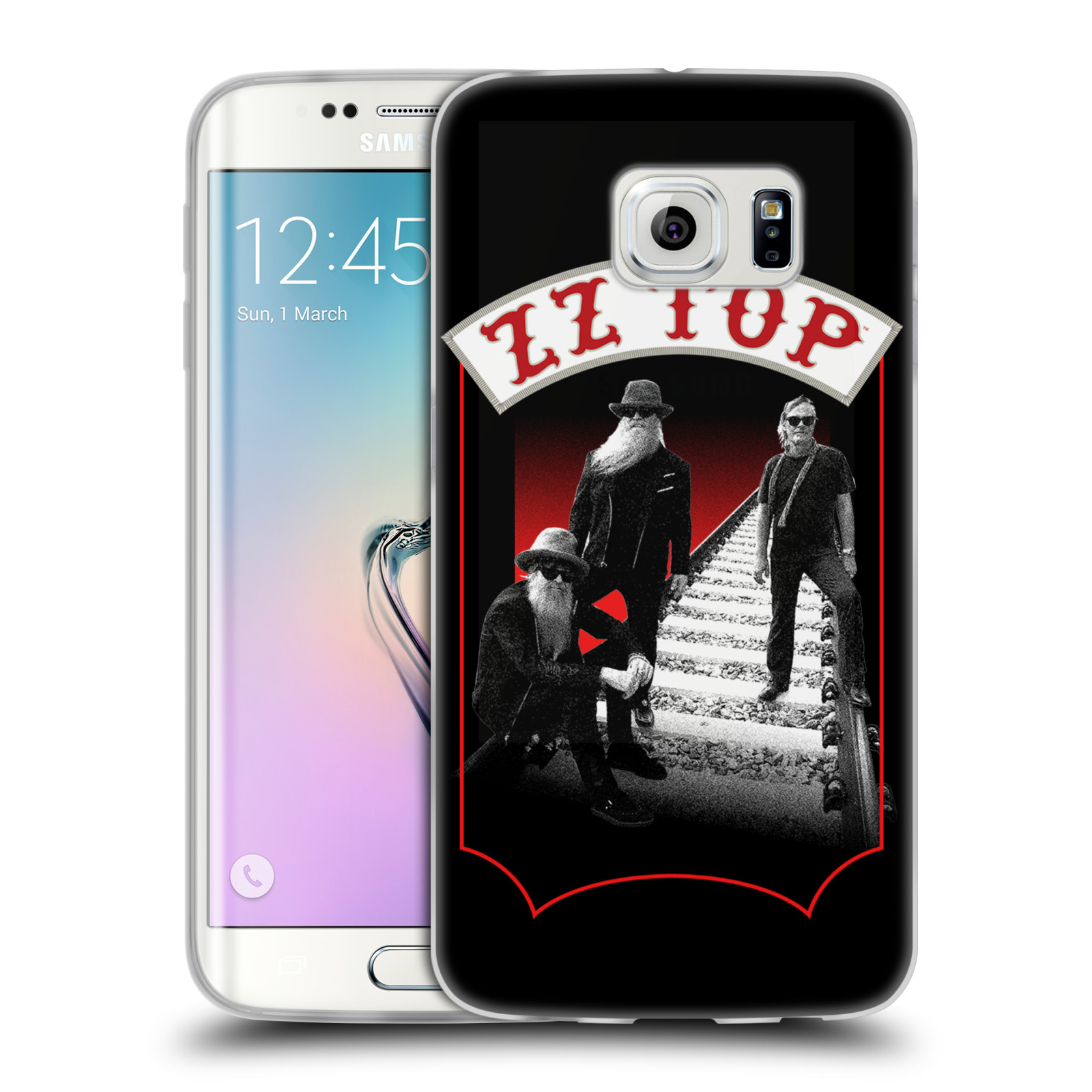 HEAD CASE silikonový obal na mobil Samsung Galaxy S6 EDGE ZZ Top koleje zpěváci