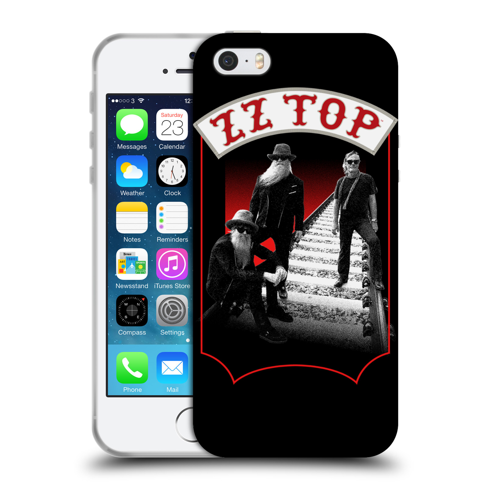 HEAD CASE silikonový obal na mobil Apple Iphone 5/5S ZZ Top koleje zpěváci