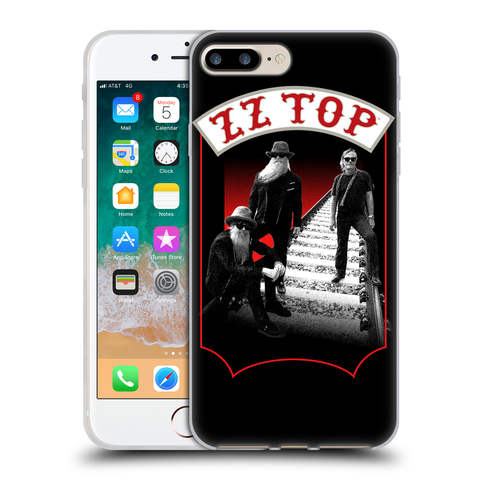 HEAD CASE silikonový obal na mobil Apple Iphone 7 PLUS ZZ Top koleje zpěváci