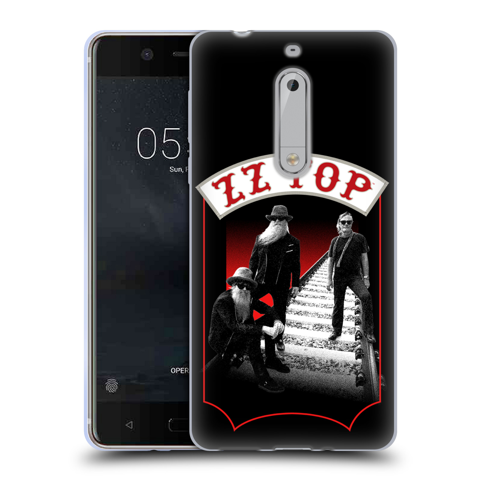 HEAD CASE silikonový obal na mobil Nokia 5 ZZ Top koleje zpěváci