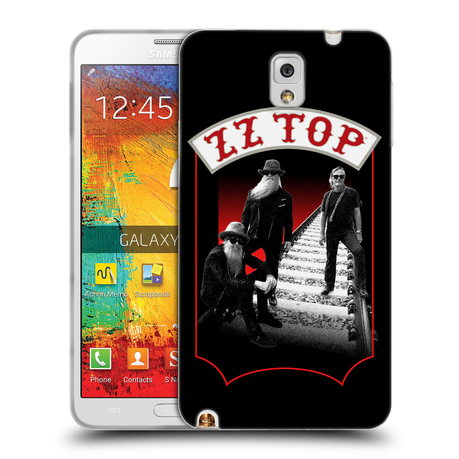 HEAD CASE silikonový obal na mobil Samsung Galaxy Note 3 ZZ Top koleje zpěváci