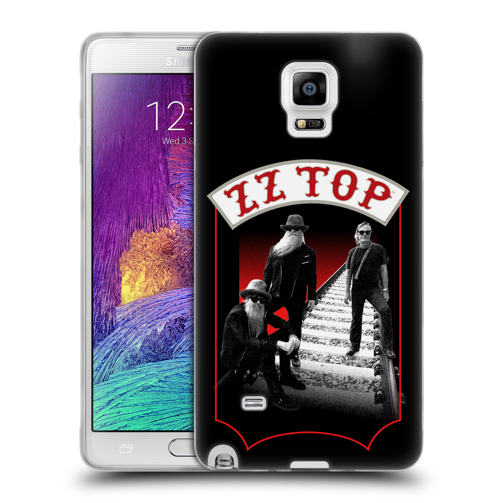 HEAD CASE silikonový obal na mobil Samsung Galaxy Note 4 ZZ Top koleje zpěváci