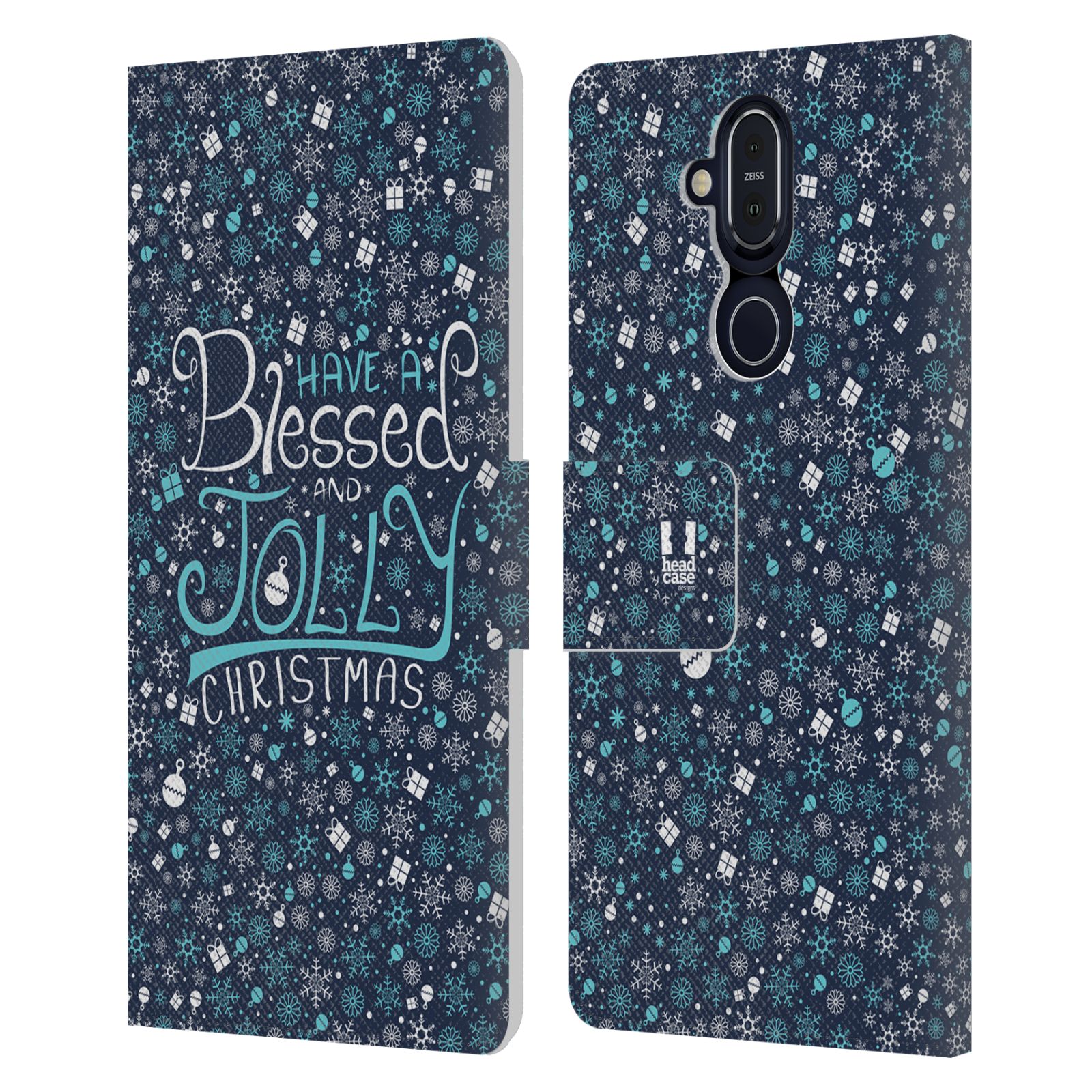 HEAD CASE DESIGNS BLESSED CHRISTMAS LEATHER BOOK WALLET CASE FOR NOKIA PHONES