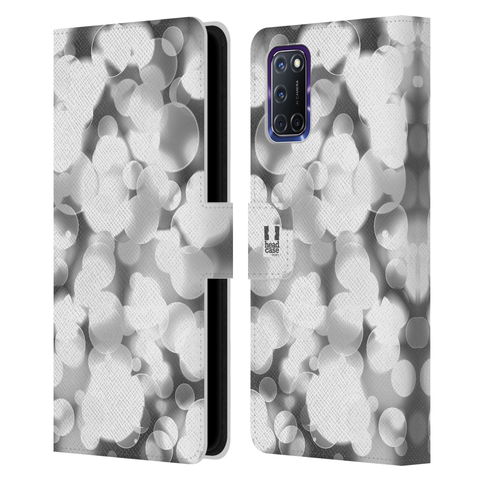 HEAD CASE DESIGNS BOKEH CHRISTMAS EDITION LEATHER BOOK CASE FOR OPPO PHONES - Imagen 11 de 13