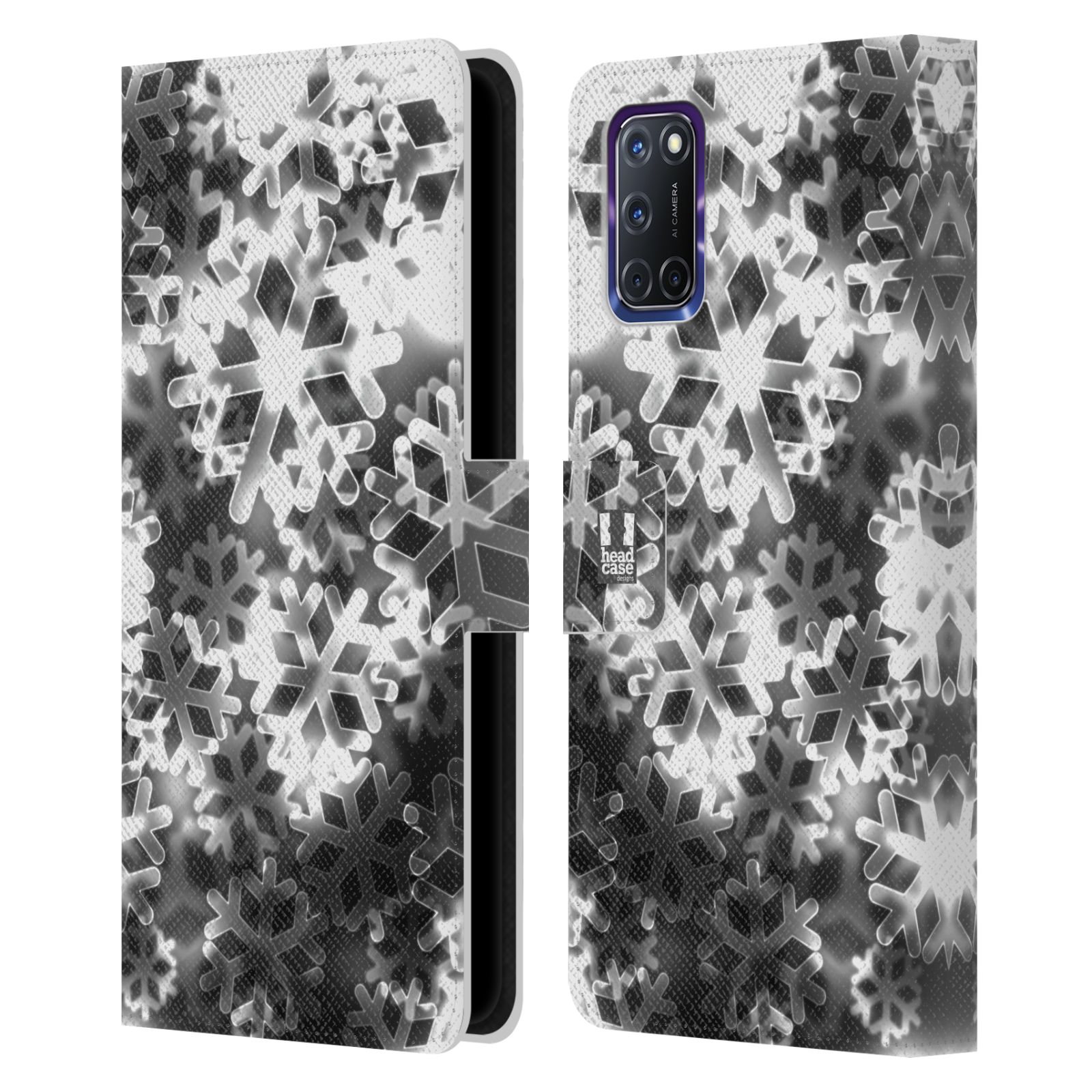 HEAD CASE DESIGNS BOKEH CHRISTMAS EDITION LEATHER BOOK CASE FOR OPPO PHONES - Imagen 12 de 13