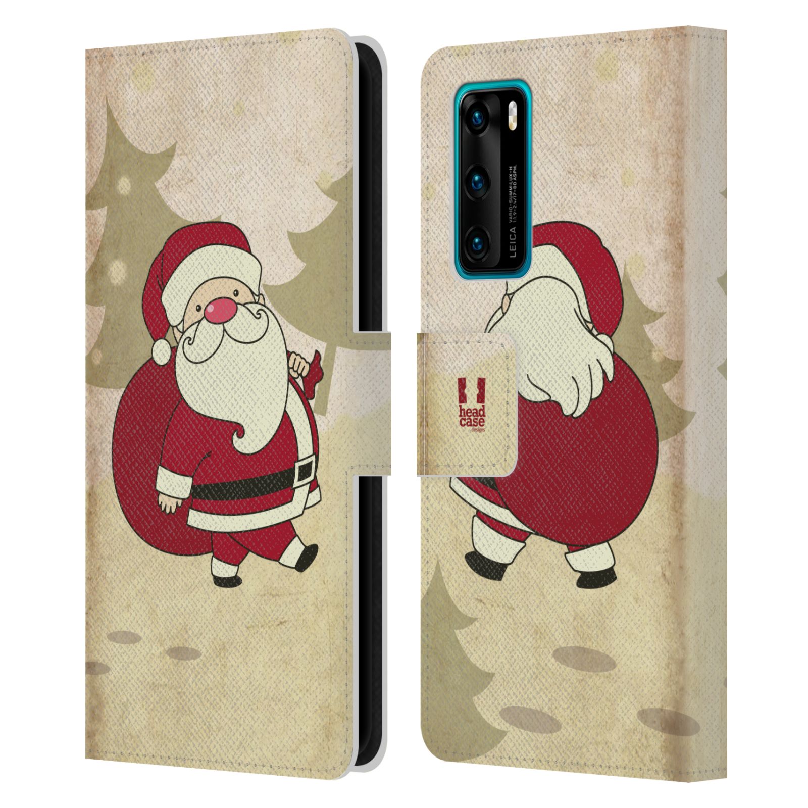 HEAD CASE DESIGNS CHRISTMAS CLASSICS LEATHER BOOK CASE FOR HUAWEI PHONES 4 - Picture 7 of 7