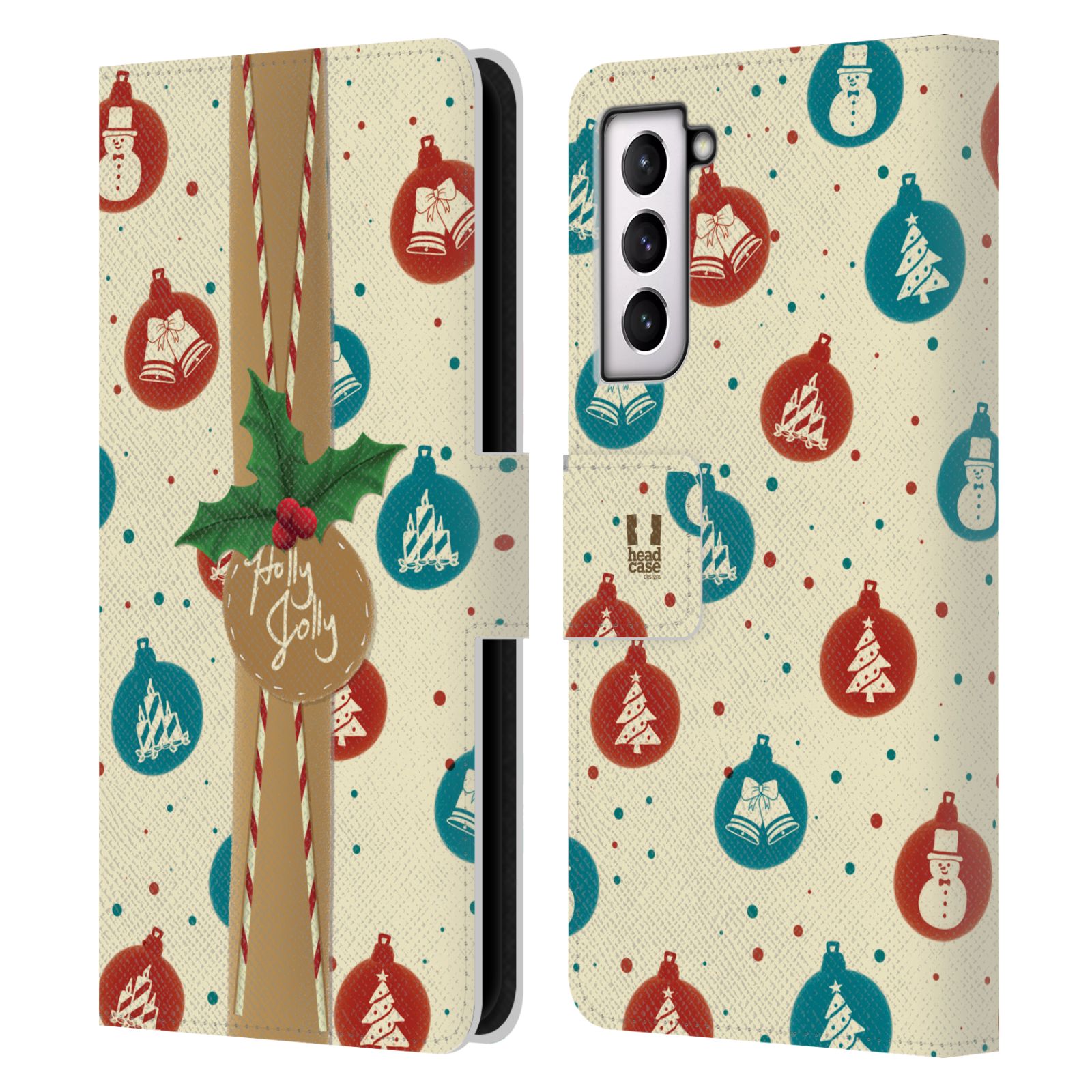 FUNDA BILLETERA HEAD CASE DESIGNS CON DIBUJO DE NAVIDAD LIBRO DE CUERO PARA TELÉFONOS SAMSUNG 4 - Imagen 7 de 12