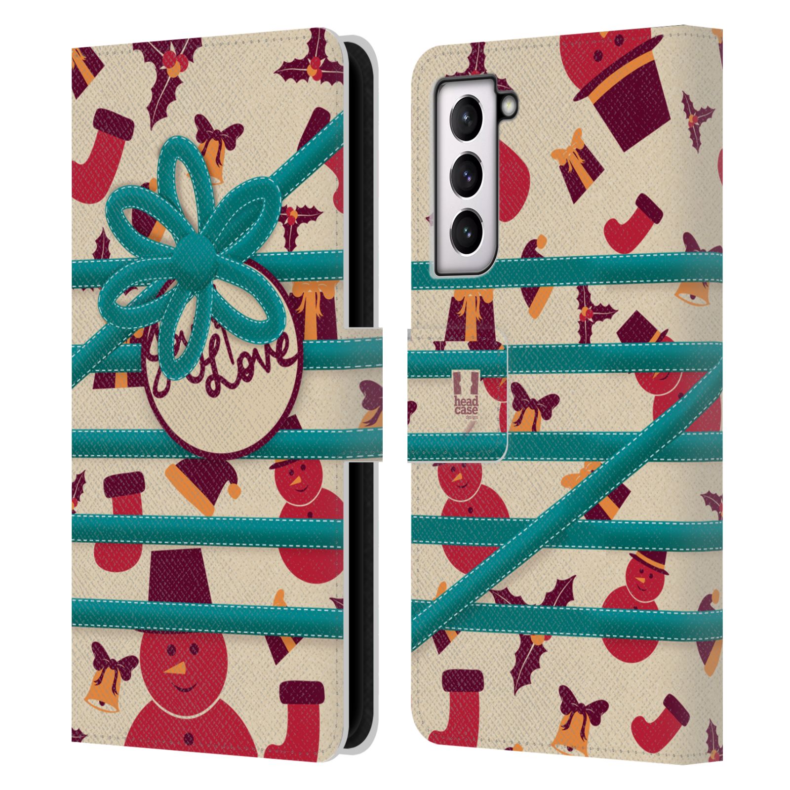 FUNDA BILLETERA HEAD CASE DESIGNS CON DIBUJO DE NAVIDAD LIBRO DE CUERO PARA TELÉFONOS SAMSUNG 4 - Imagen 11 de 12