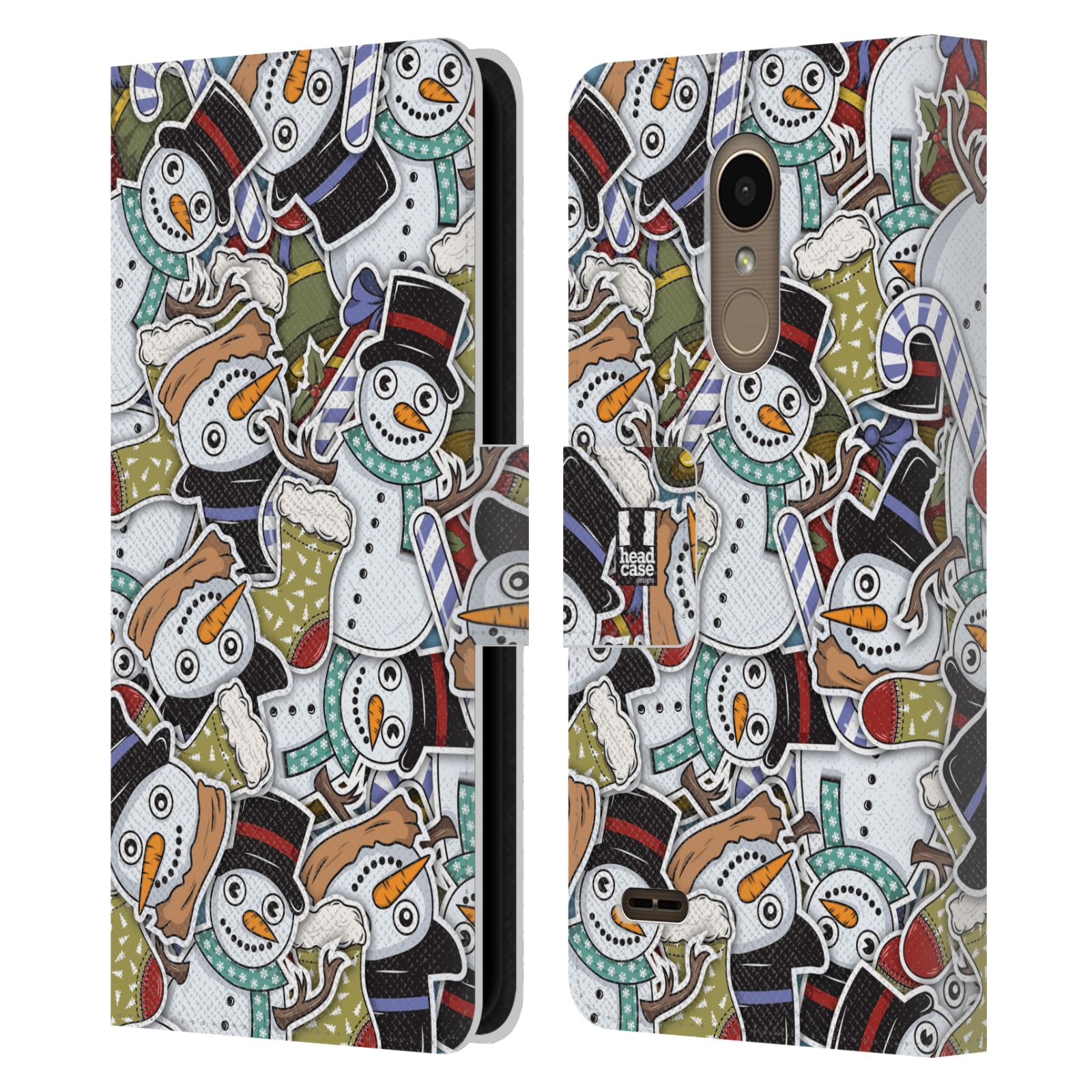 HEAD CASE DESIGNS CHRISTMAS PRINTS LEATHER BOOK WALLET CASE FOR LG PHONES 1 - Picture 7 of 7