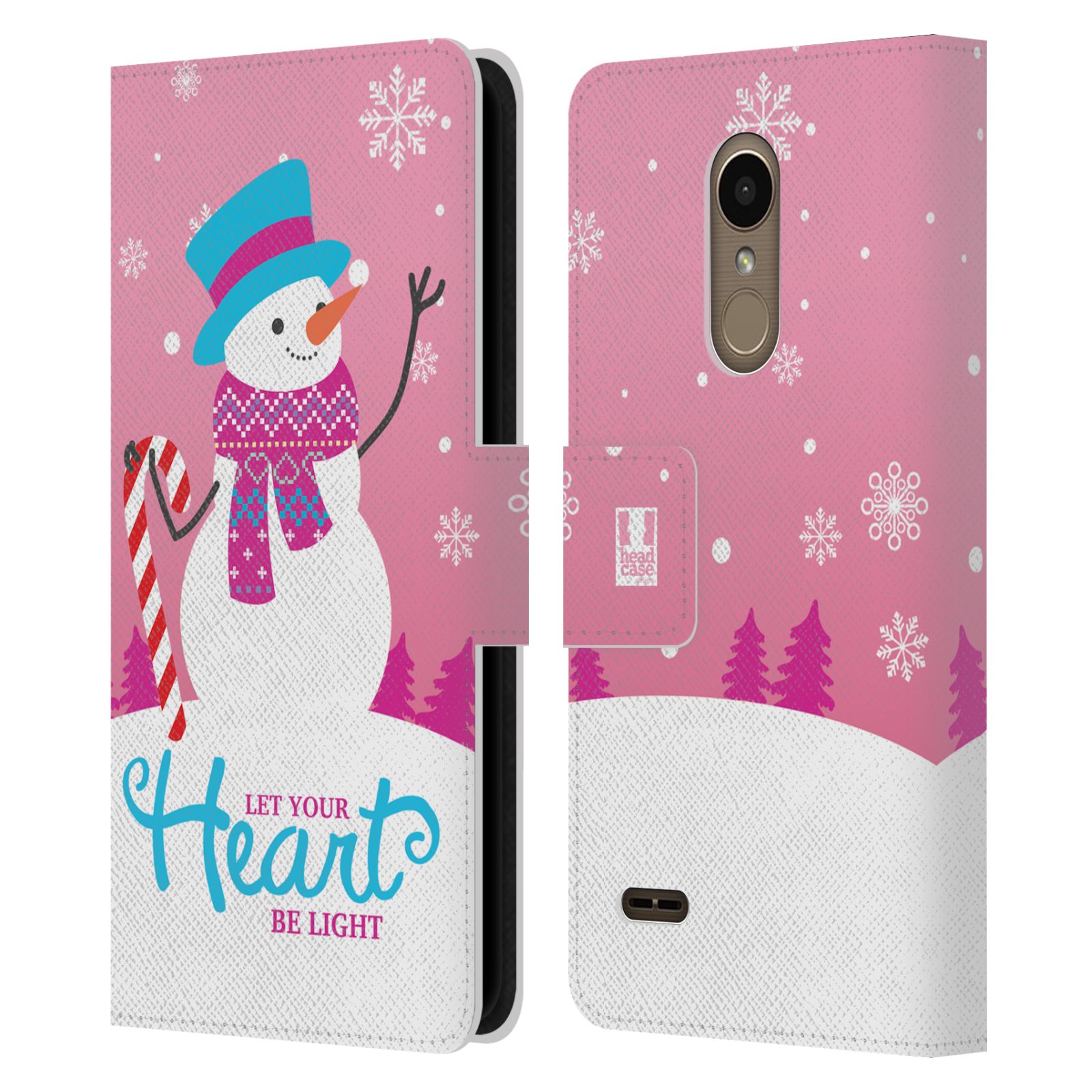 HEAD CASE DESIGNS CHRISTMAS TIDINGS LEATHER BOOK WALLET CASE FOR LG PHONES 1 - Picture 7 of 7