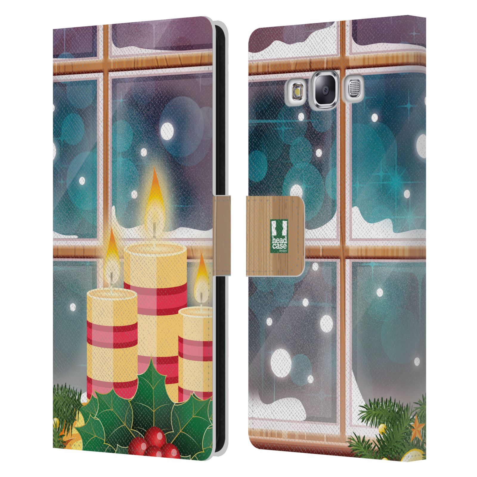 HEAD CASE DESIGNS HOLIDAY CANDLES LEATHER BOOK WALLET CASE FOR SAMSUNG PHONES 3 - Picture 7 of 10