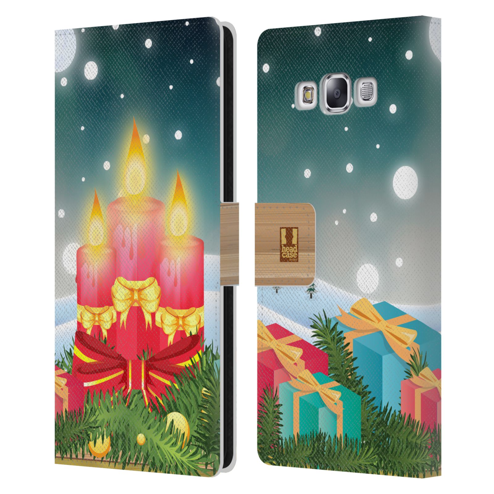 HEAD CASE DESIGNS HOLIDAY CANDLES LEATHER BOOK WALLET CASE FOR SAMSUNG PHONES 3 - Picture 8 of 10