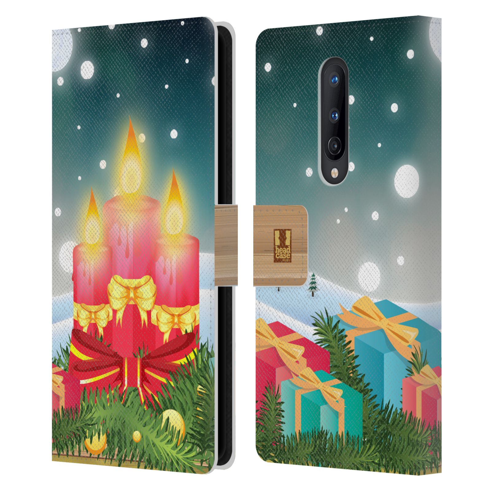 HEAD CASE DESIGNS HOLIDAY CANDLES LEATHER BOOK WALLET CASE FOR ONEPLUS PHONES - Picture 8 of 10