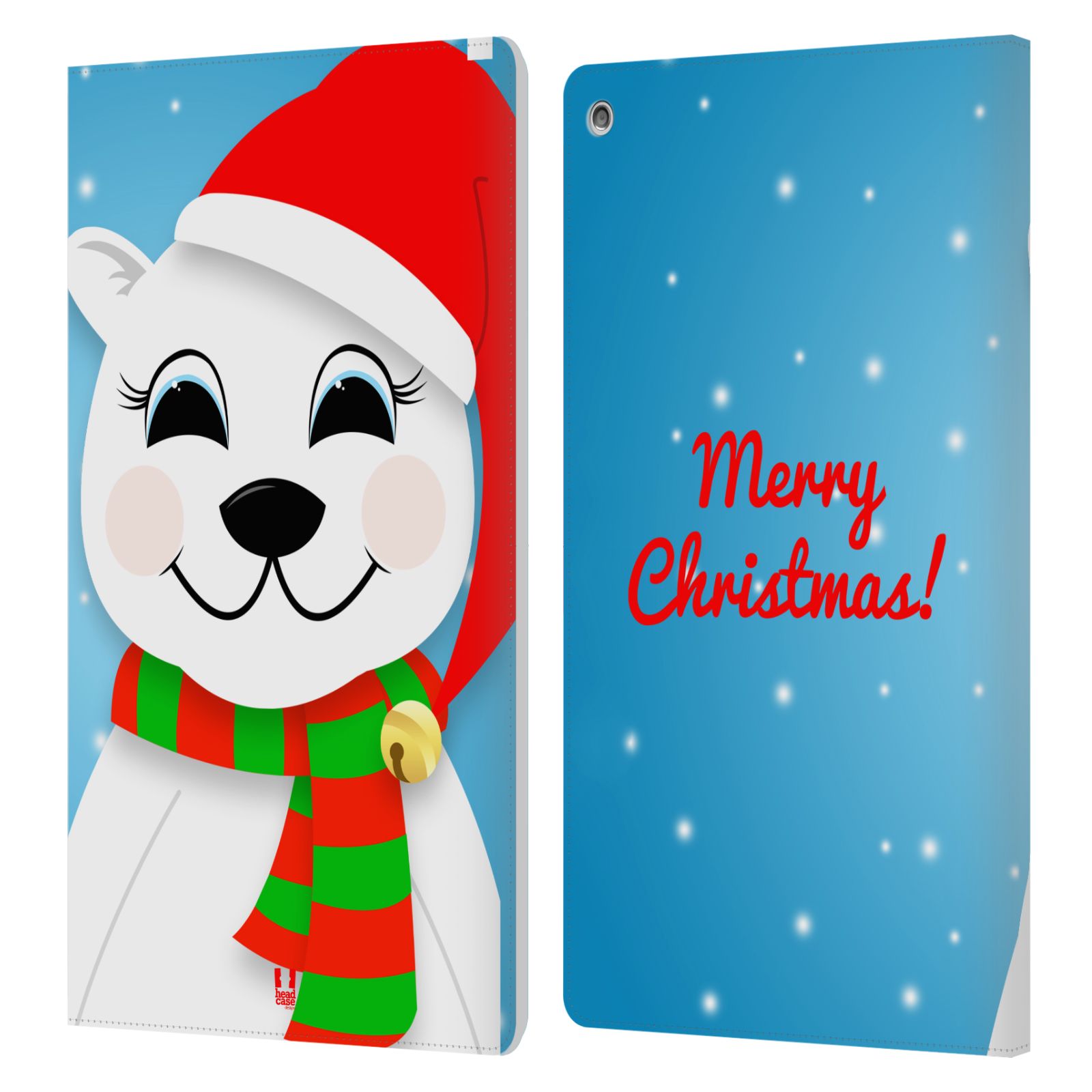 FUNDA BILLETERA HEAD CASE DESIGNS CON DIBUJO DE LIBRO DE NAVIDAD ALEGRE PARA AMAZON FIRE - Imagen 10 de 12